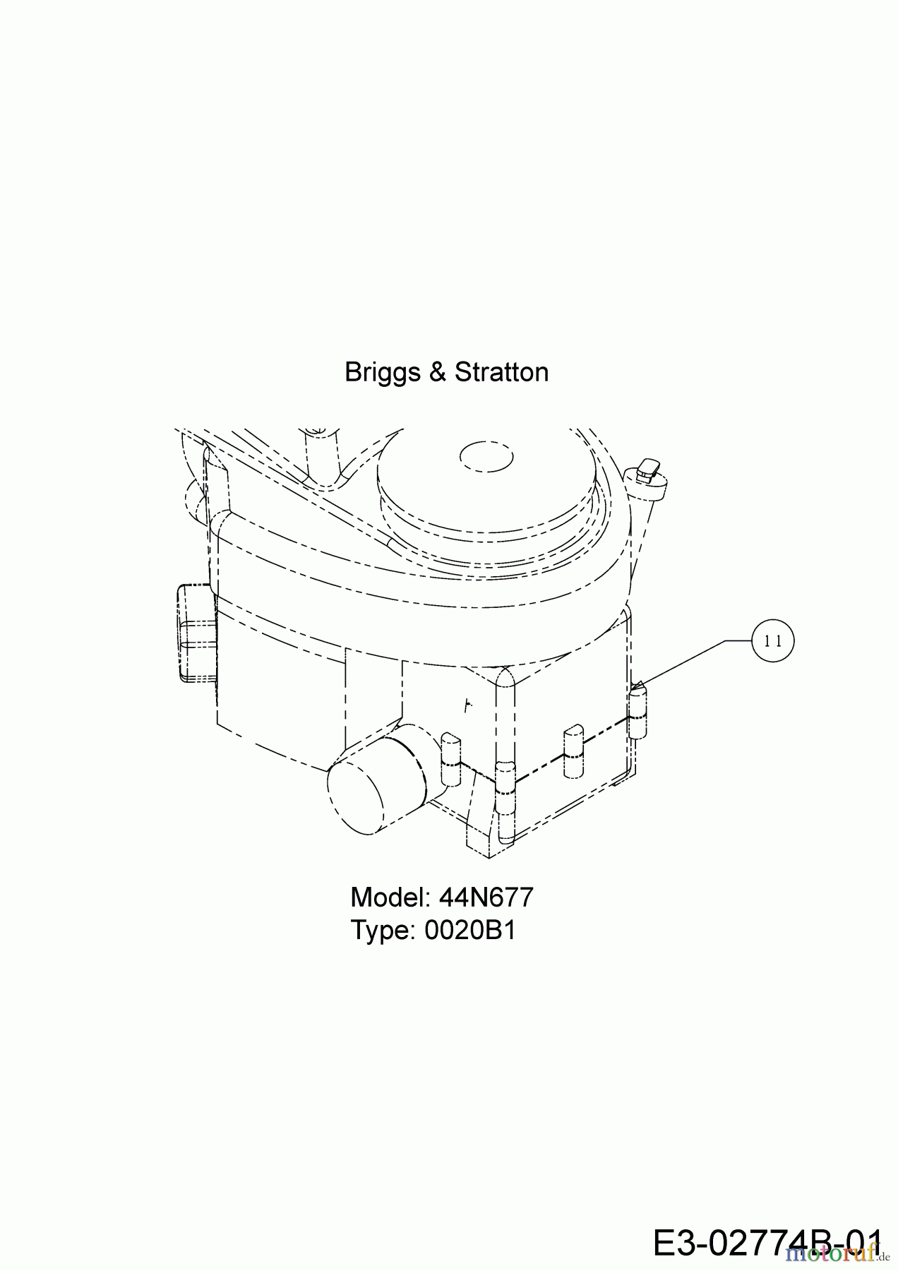 MTD Rasentraktoren 22/46 13AT77KT308 (2018) Motor Briggs & Stratton