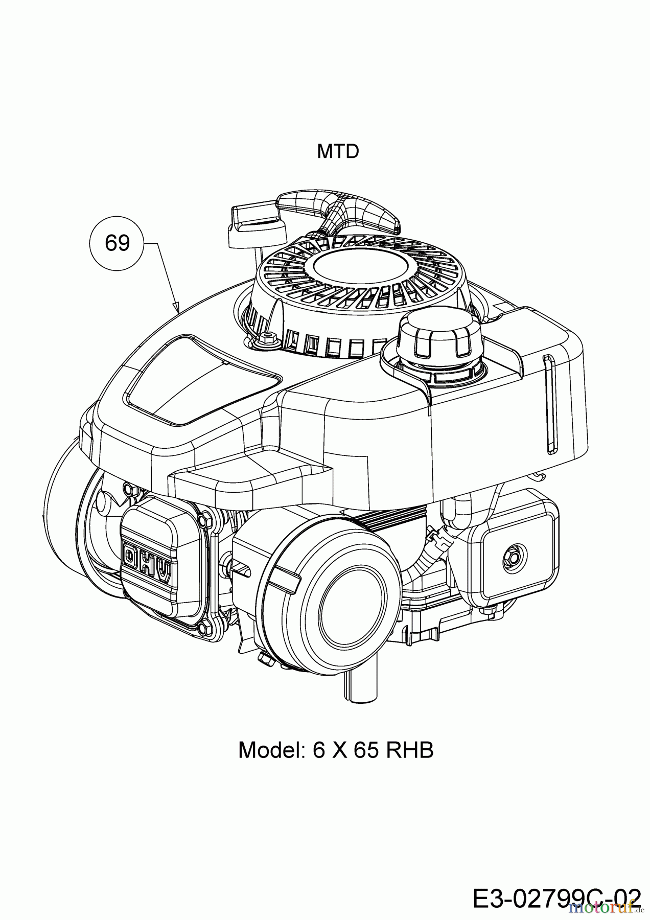  Wolf-Garten Motormäher mit Antrieb AT 4600 AHWES 12CETRS7650  (2018) Motor MTD