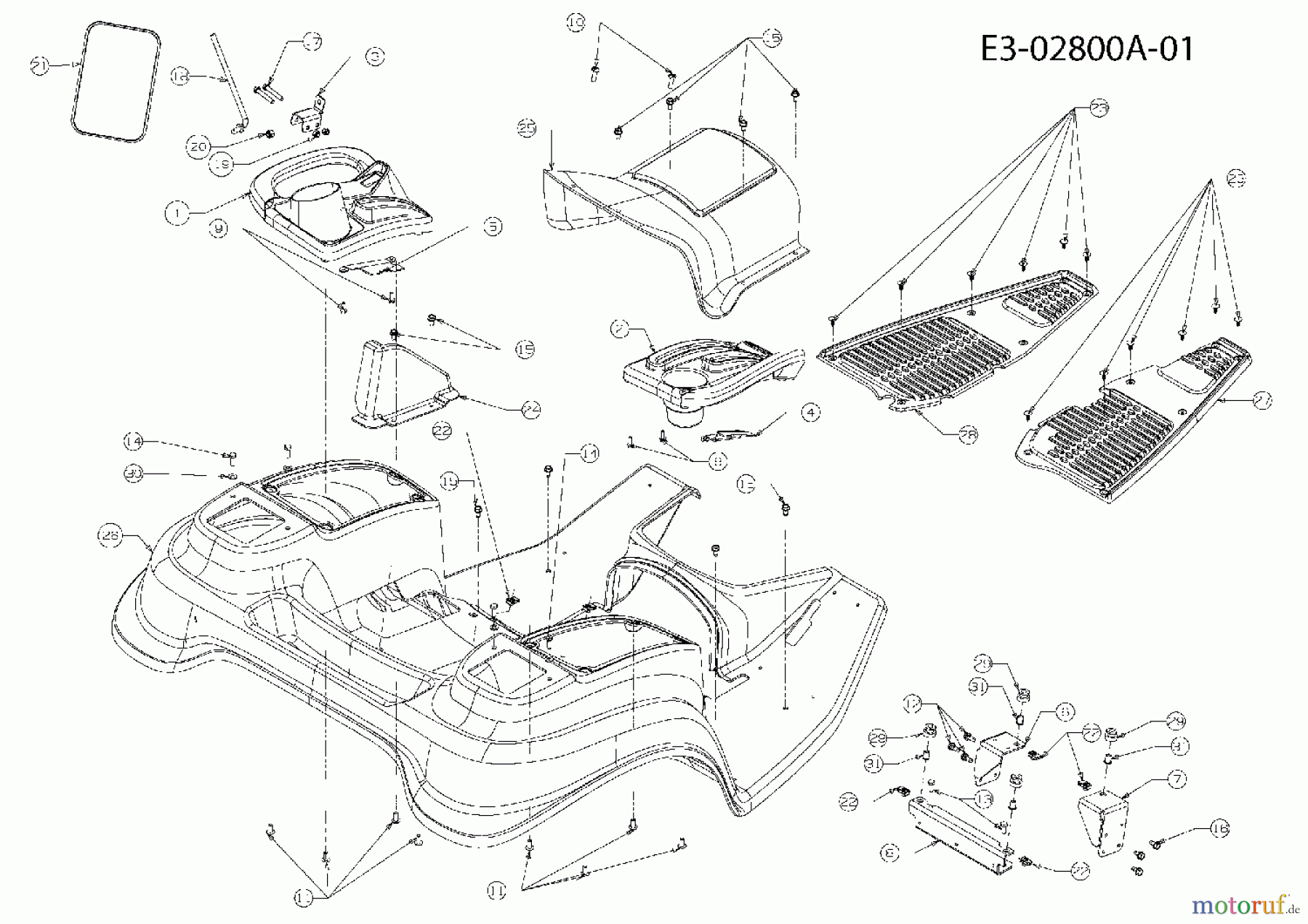 Cub Cadet Kompakttraktoren HDS 6284 54AD74HD603 (2006) Sitzwanne