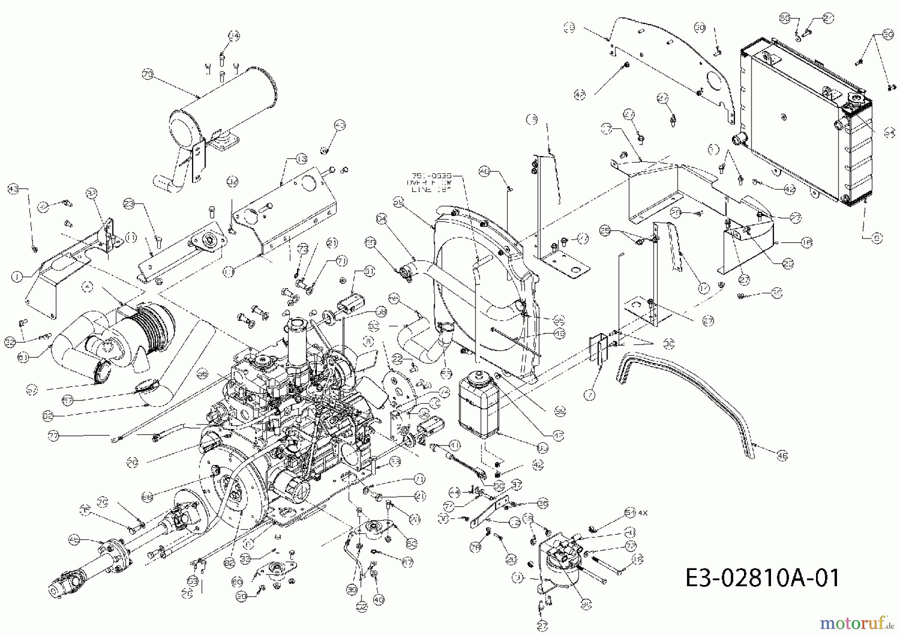 Cub Cadet Kompakttraktoren HDS 6284 54AD74HD603 (2007) Motorbefestigung