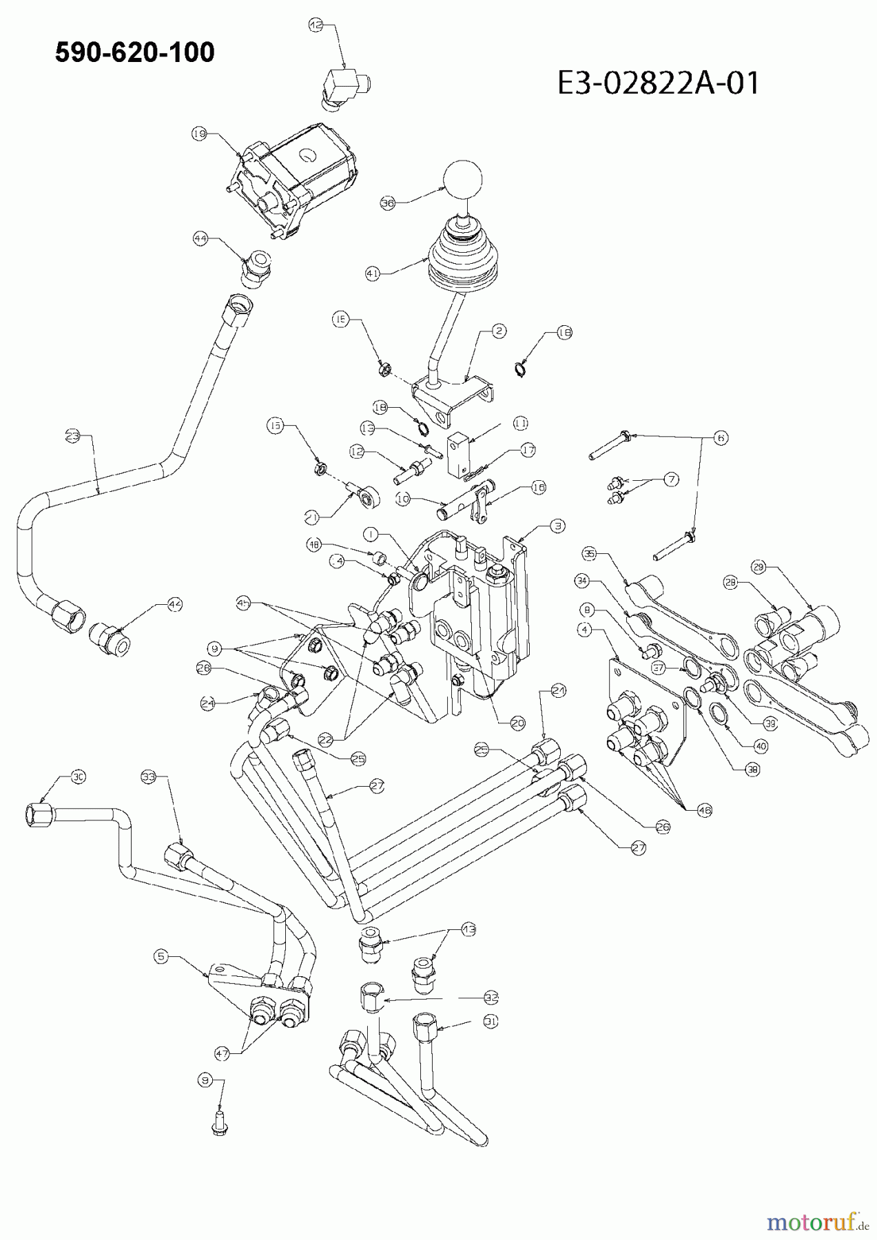Cub Cadet Kompakttraktoren HDS 6284 54AD74HD603 (2007) Betätigung Hydraulik, Hydraulikpumpe, Steuergerät