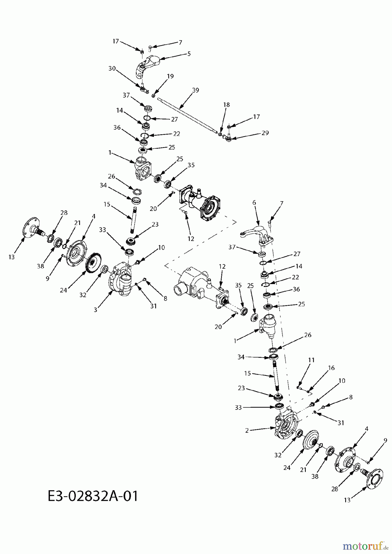  Massey Ferguson Kompakttraktoren MF 22-28 GC 54AD64J-695  (2007) Vorderachse