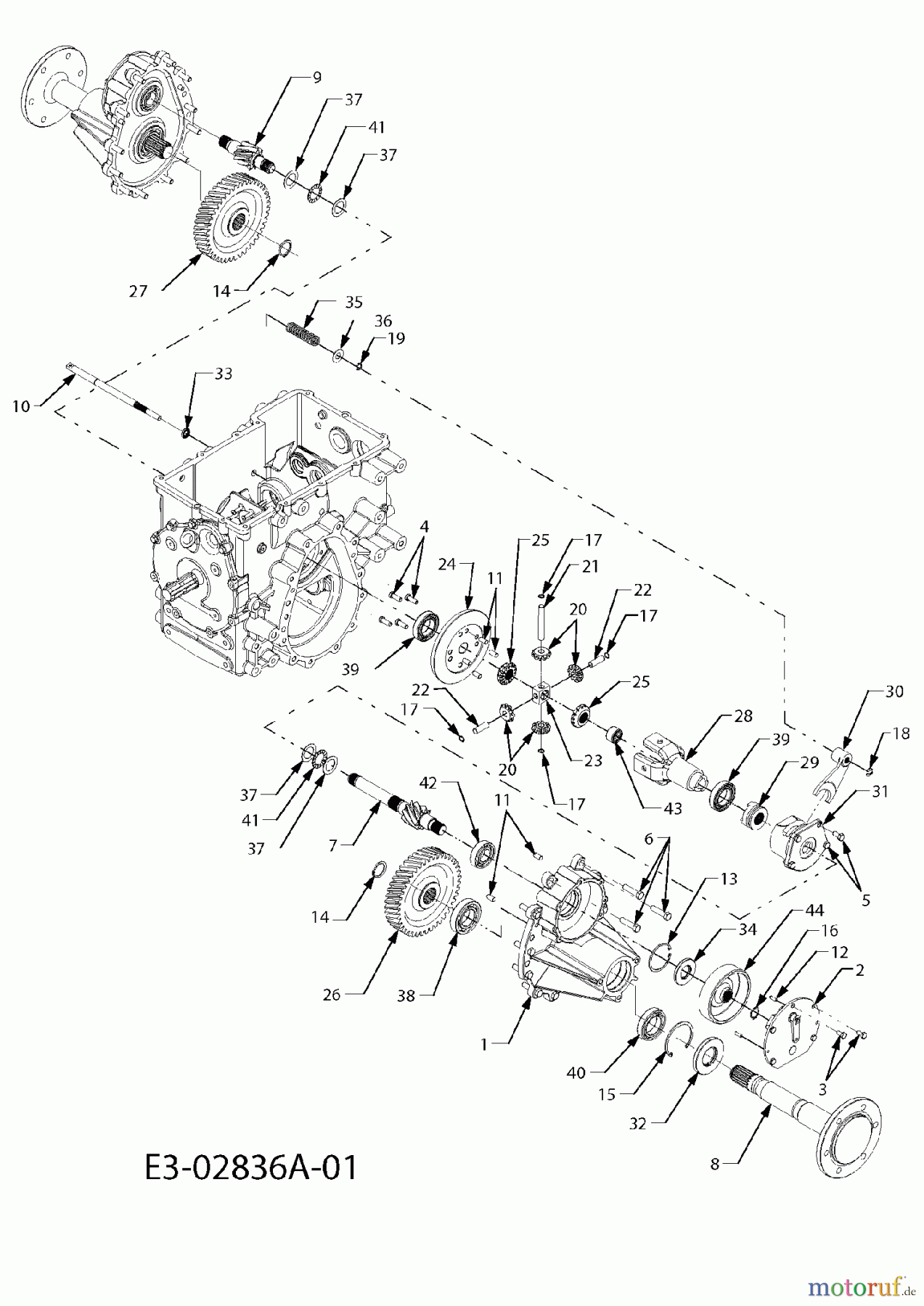  Massey Ferguson Kompakttraktoren MF 22-28 GC 54AD64J-695  (2007) Bremse, Differential hinten, Radachsen