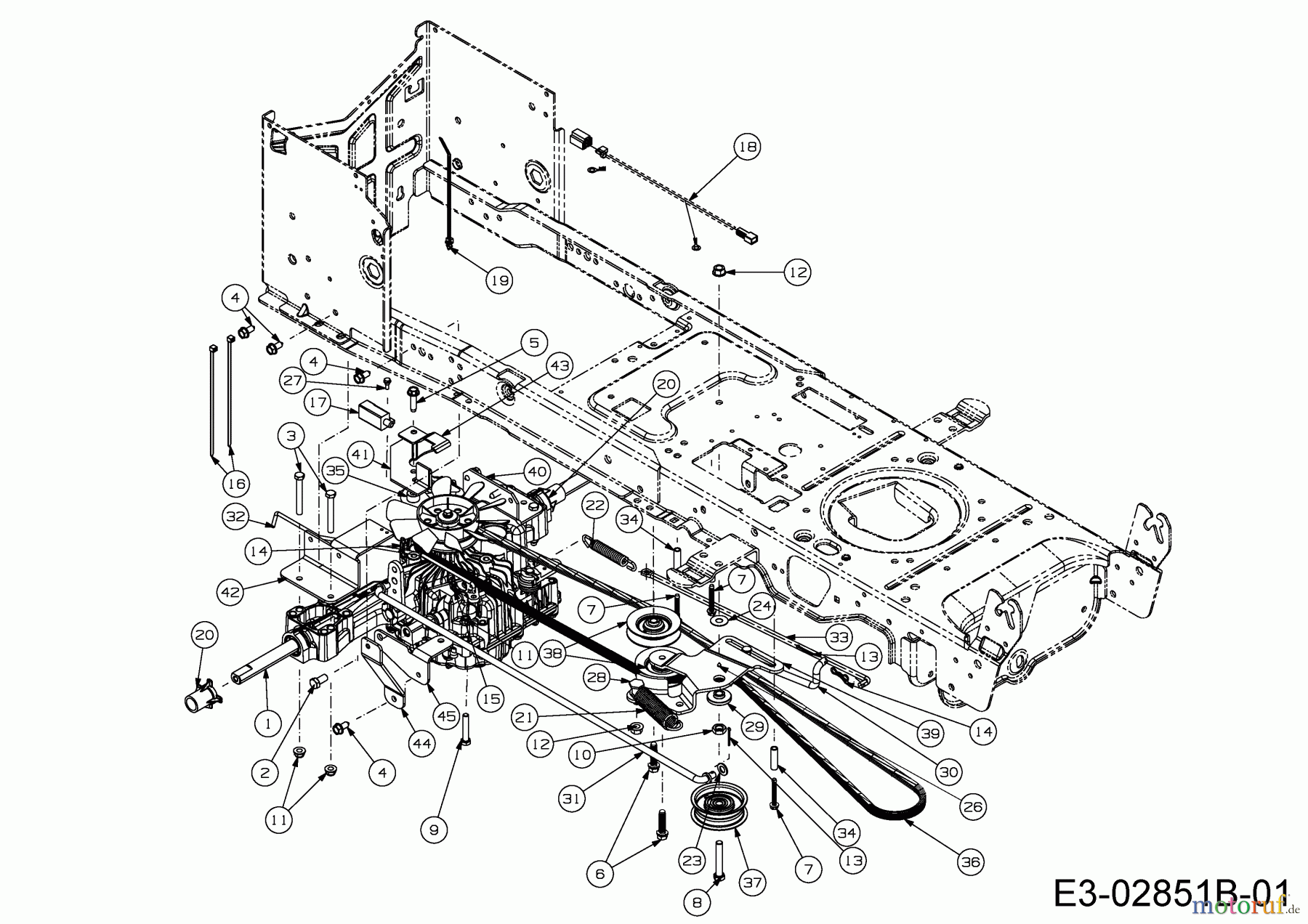  WOLF-Garten Expert Rasentraktoren Expert 107.200 H 13AP93WS350  (2015) Fahrantrieb