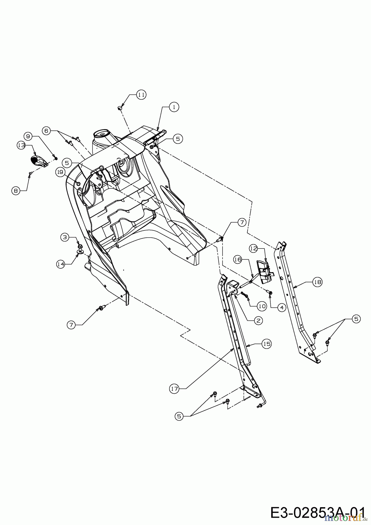  Verts Loisirs Rasentraktoren VL 105 GCA 13HO98KN617  (2014) Armaturenbrett