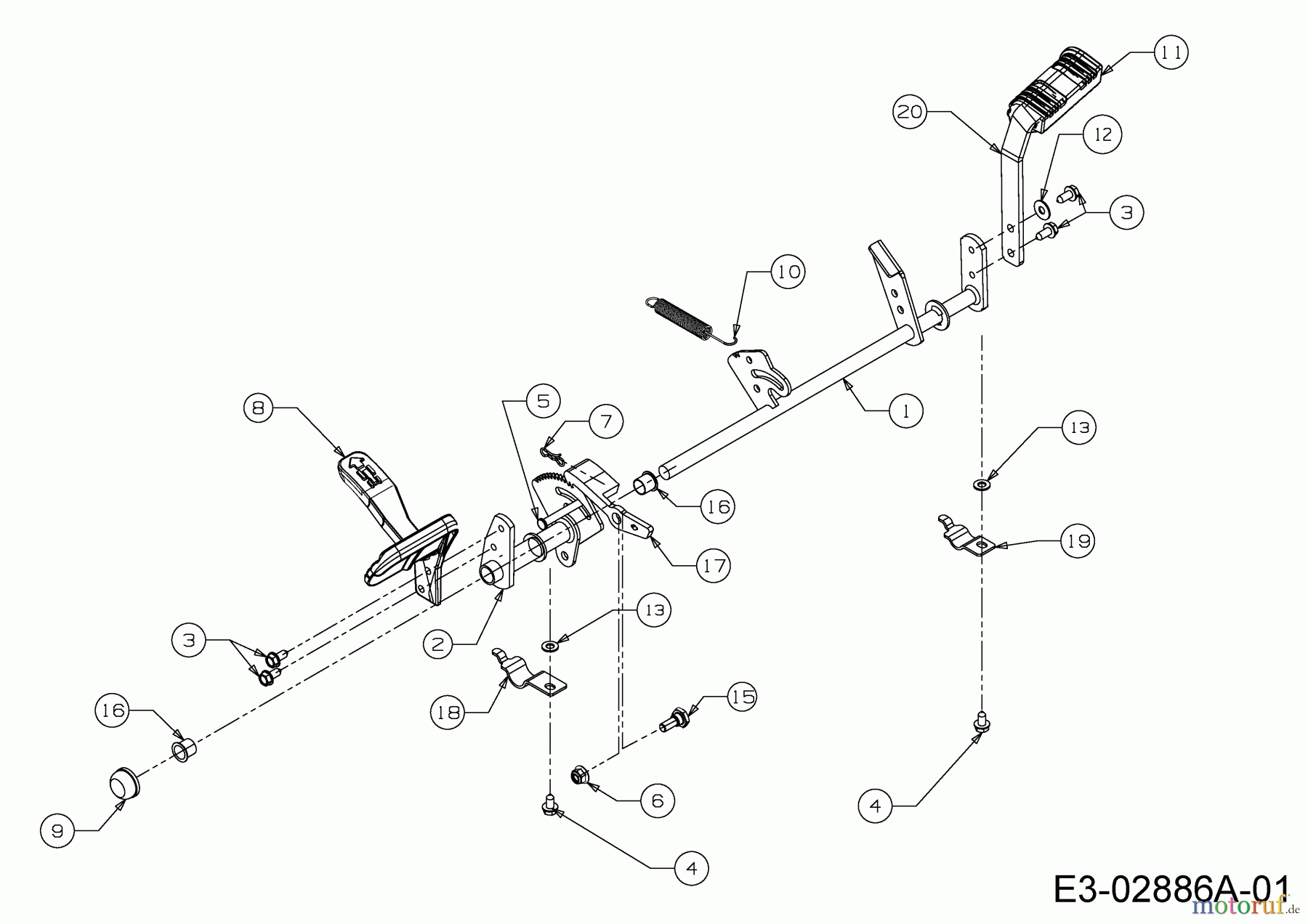 Troy-Bilt Gartentraktoren TB 2654 14AR94KK066 (2015) Pedale