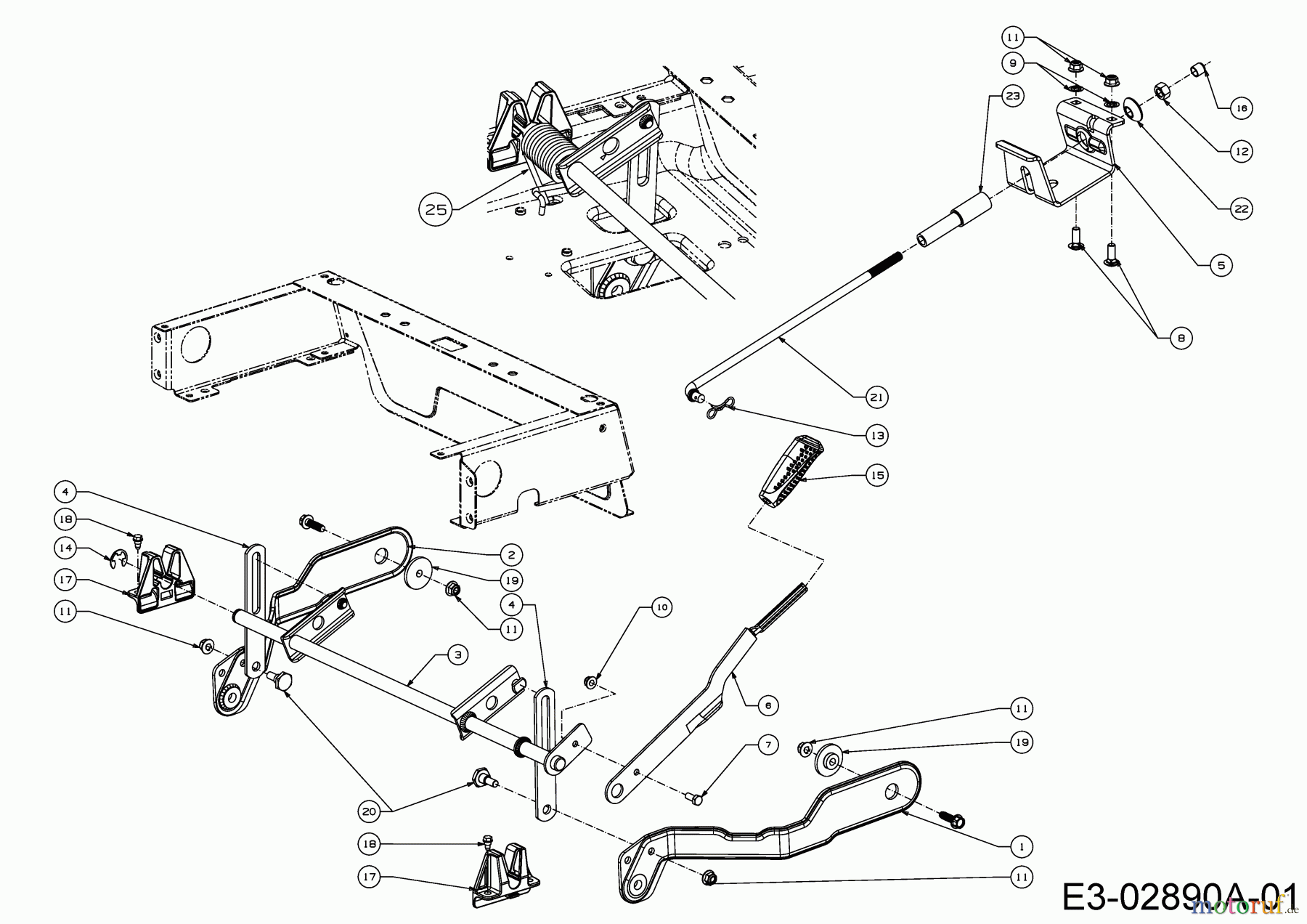 Cub Cadet Zero Turn RZT L 54 17AICACK603 (2014) Mähwerksaushebung
