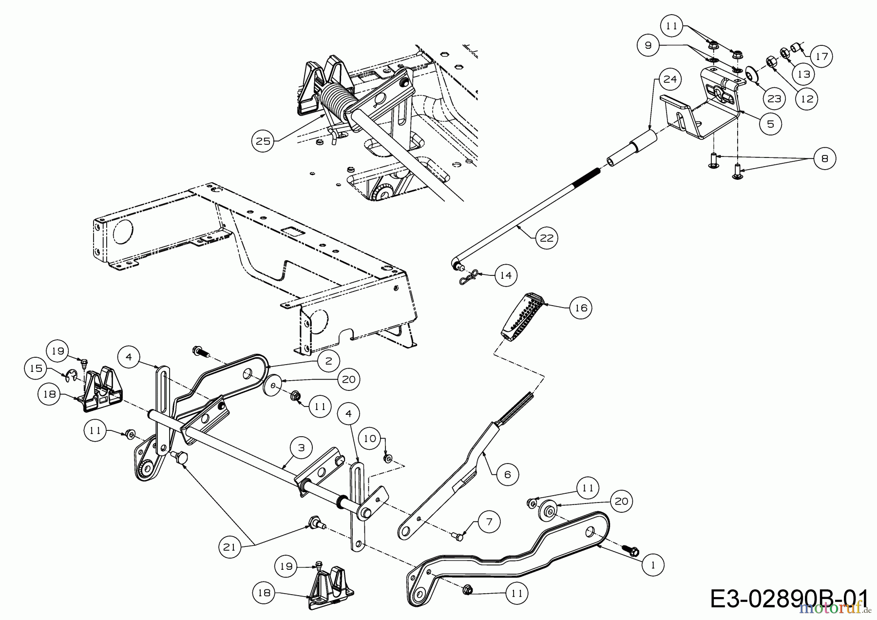Cub Cadet Zero Turn RZT L 50 17AICACP603 (2015) Mähwerksaushebung