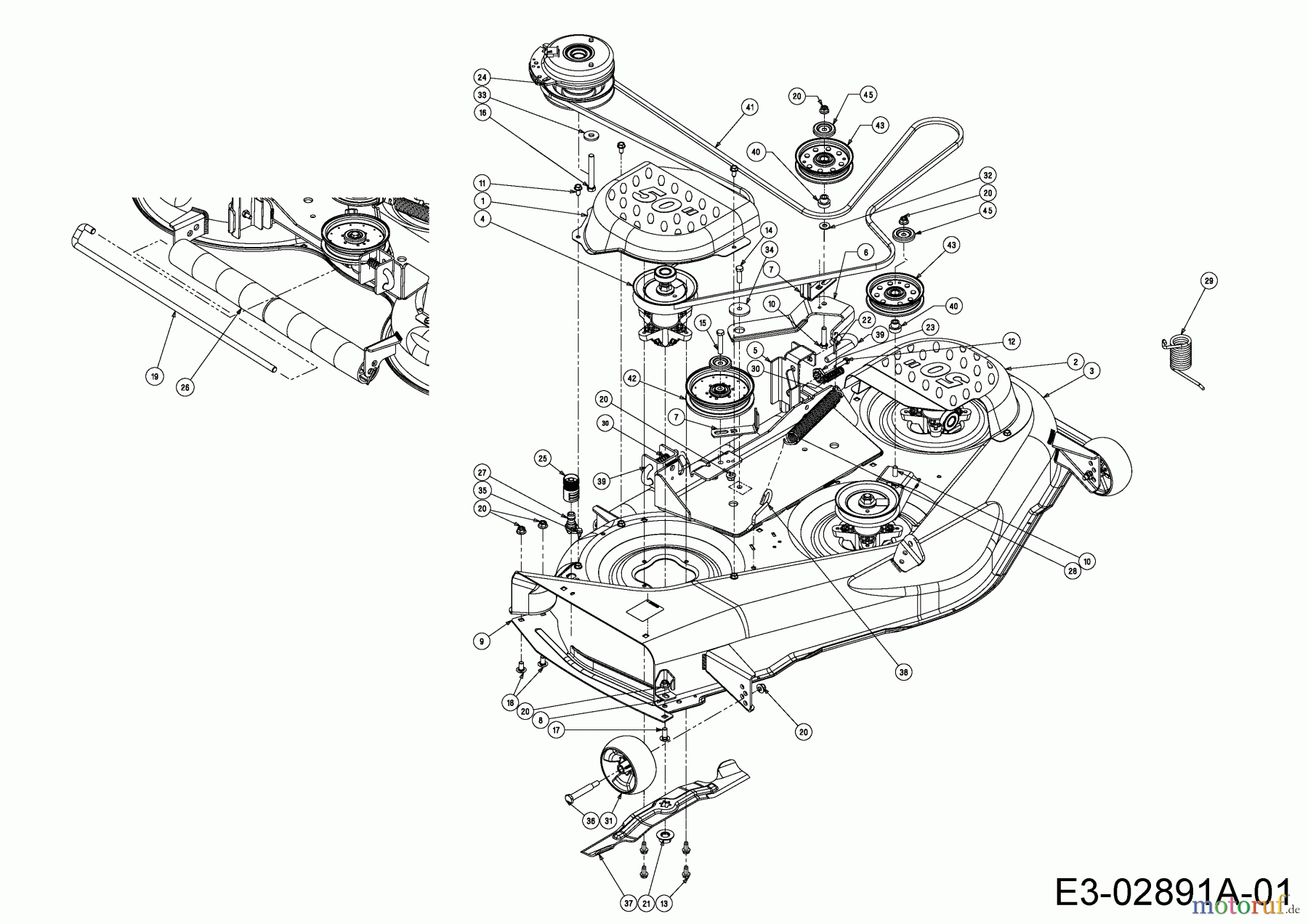 Cub Cadet Zero Turn RZT L 50 17AICACP603 (2015) Mähwerk P (50