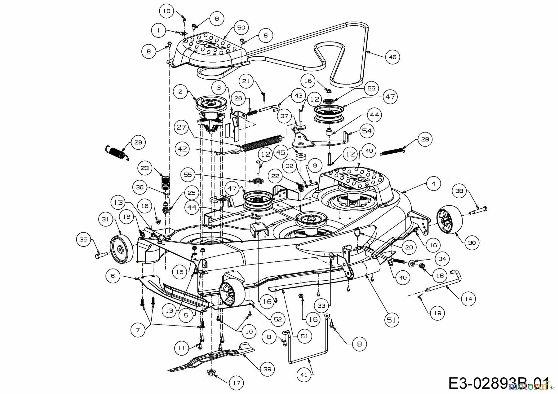  Cub Cadet Rasentraktoren LTX 1050 13BQ93AP330  (2015) Mähwerk P (50