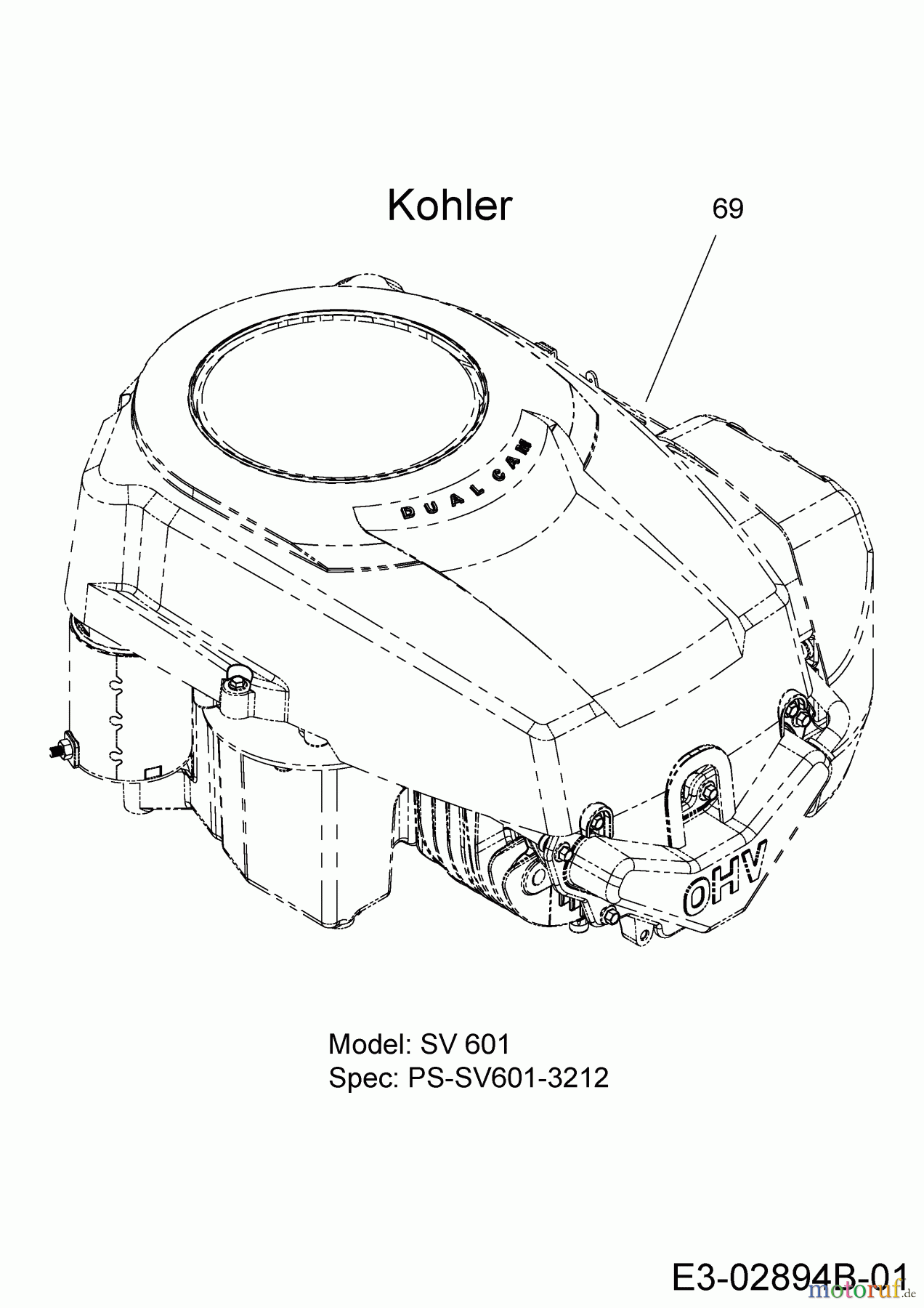 Troy-Bilt Rasentraktoren Horse XP 46 13AX79KT309 (2016) Motor Kohler