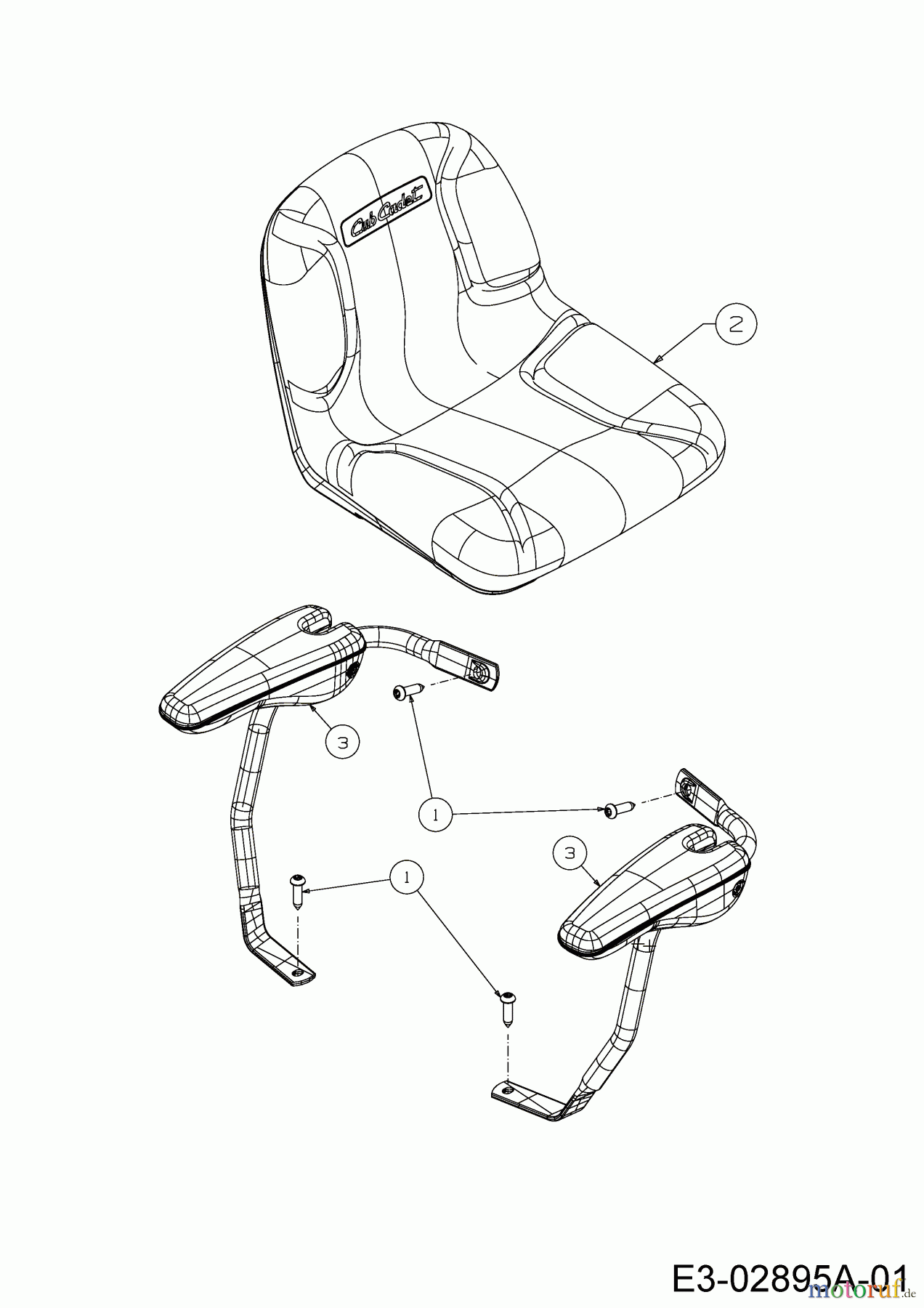  Cub Cadet Rasentraktoren LTX 1042 13AP93AS330  (2014) Sitz