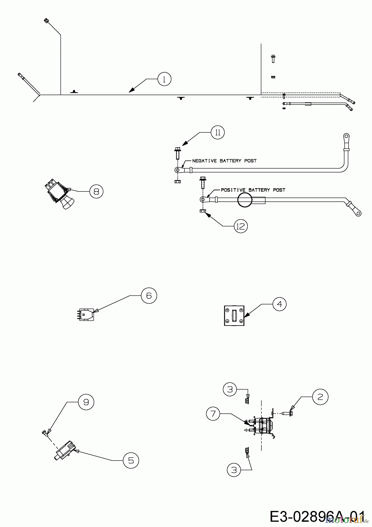 Masport Rasentraktoren HVT 4200 13AT93GS319 (2014) Elektroteile