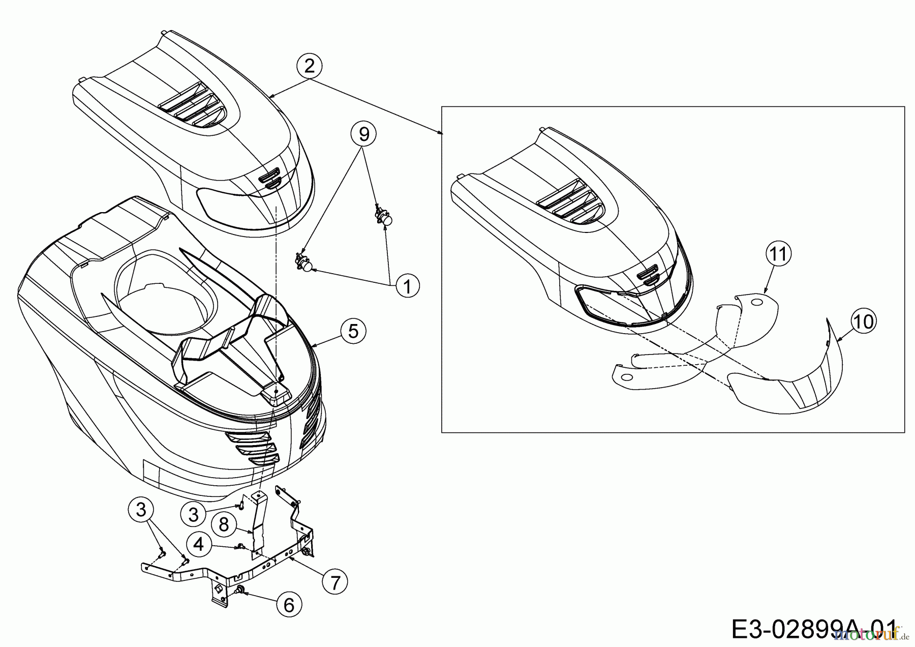  Massey Ferguson Rasentraktoren MF 41-22 RD 13AF91GN695  (2014) Motorhaube G-Style