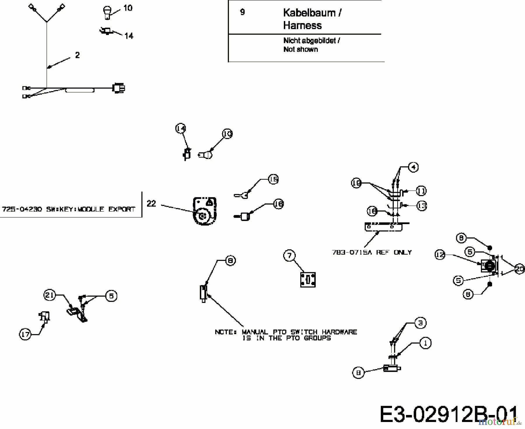 Gutbrod Rasentraktoren DLX 96 SA 13AV606F690  (2008) Elektroteile