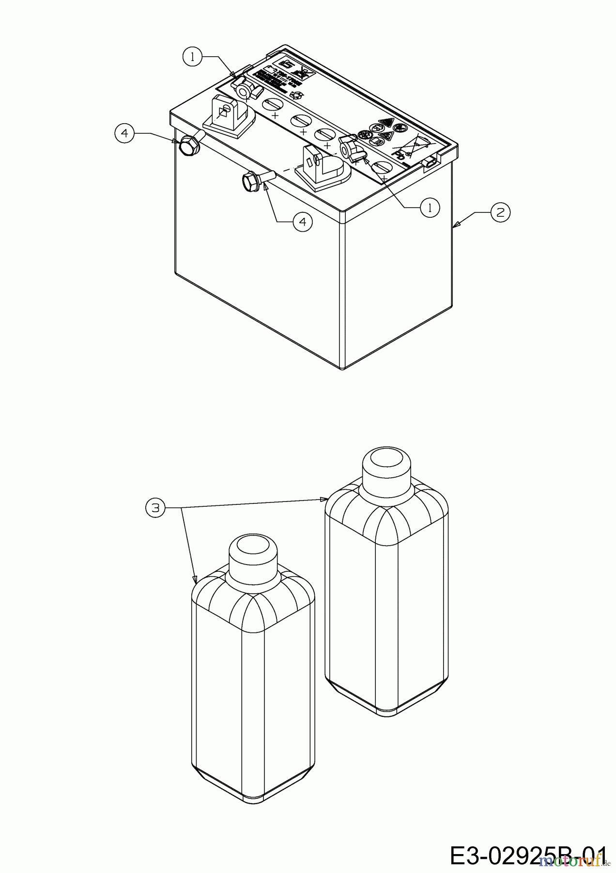 Gutbrod Rasentraktoren SC Edition 13B-334-690 (2011) Batterie