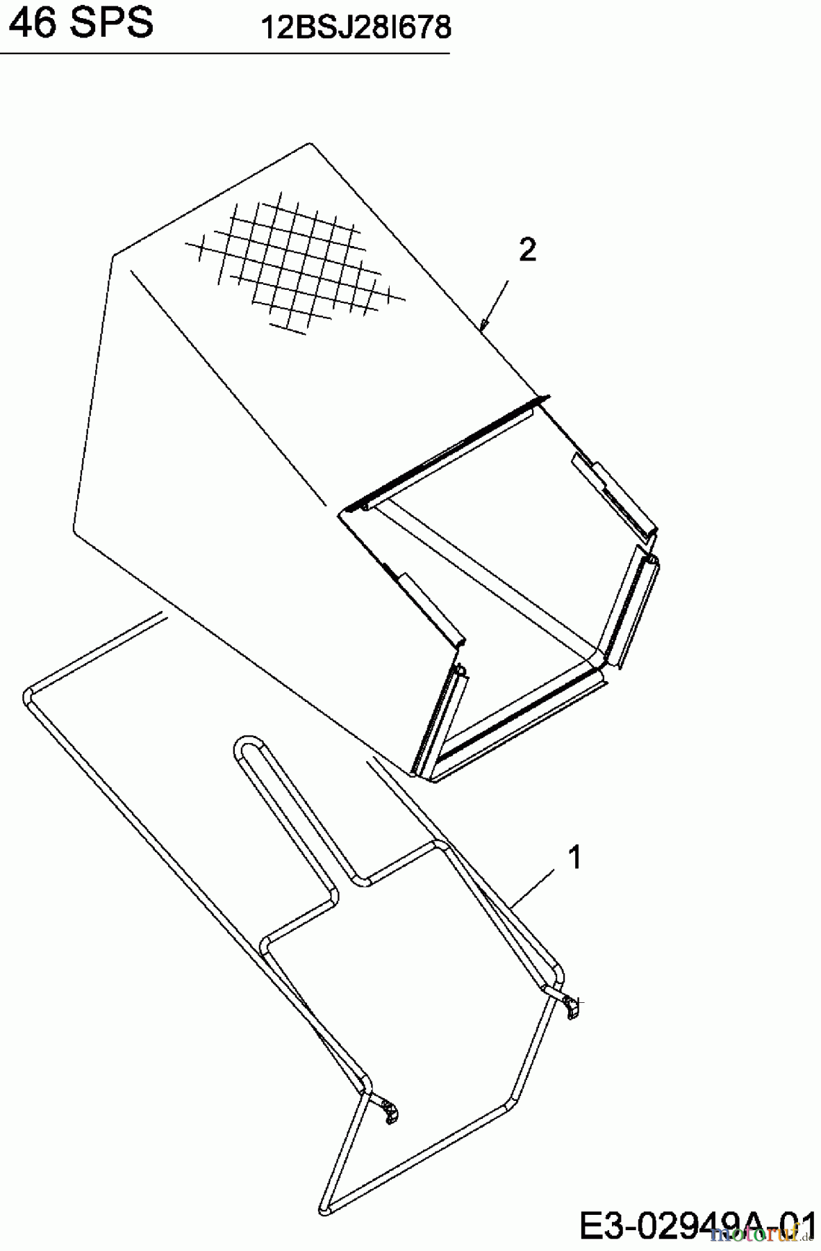 MTD Motormäher mit Antrieb 46 SPS 12BSJ28I678 (2006) Grasfangkorb