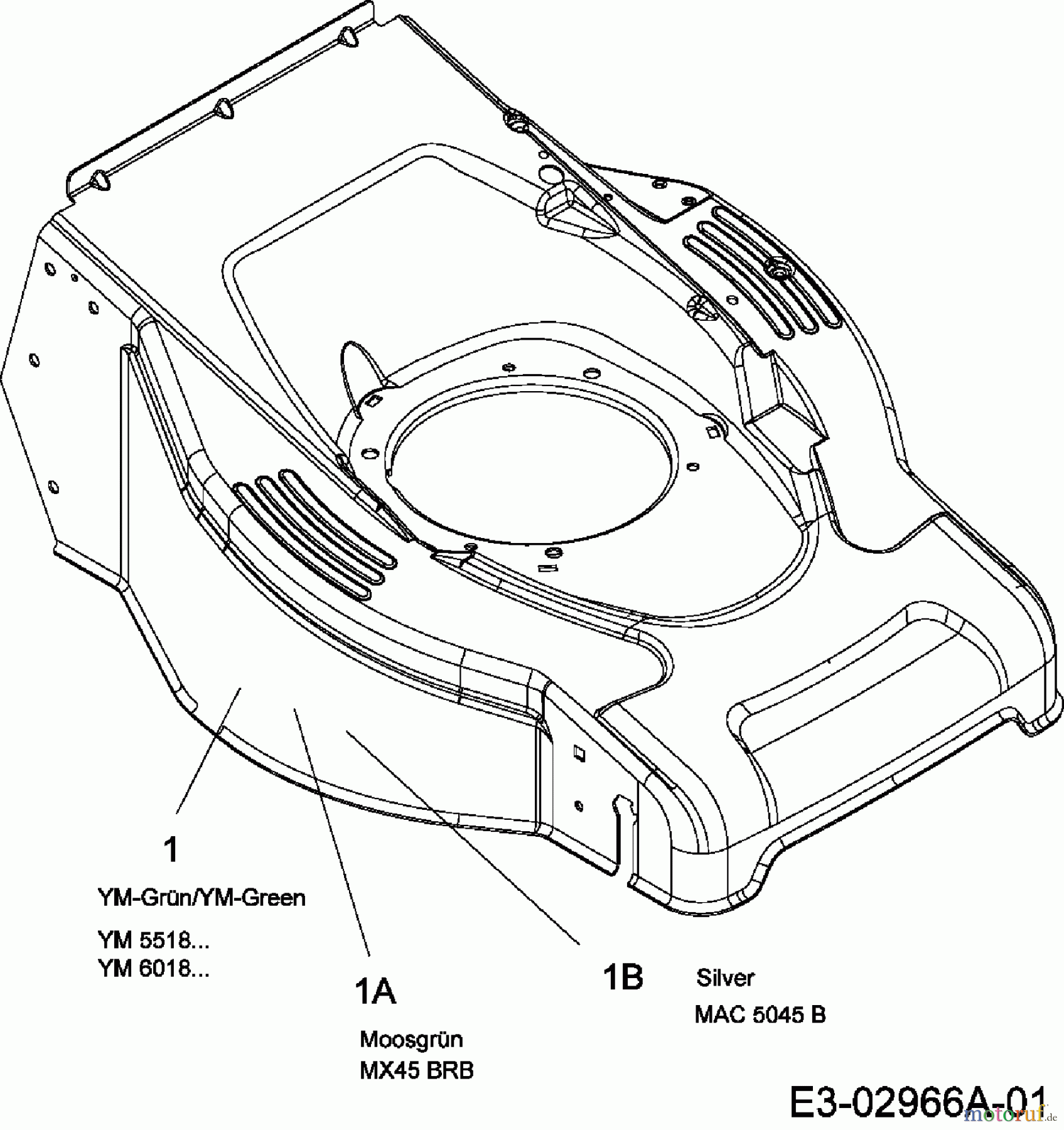  Merox Motormäher mit Antrieb MX 45 BRB 12E-T58R667  (2007) Mähwerksgehäuse