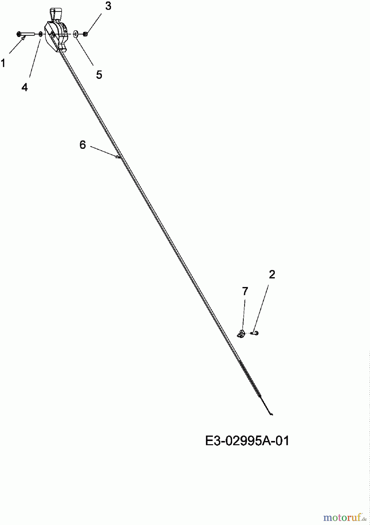 Merox Motormäher mit Antrieb MX 45 BRB 12E-T58R667 (2007) Gaszug