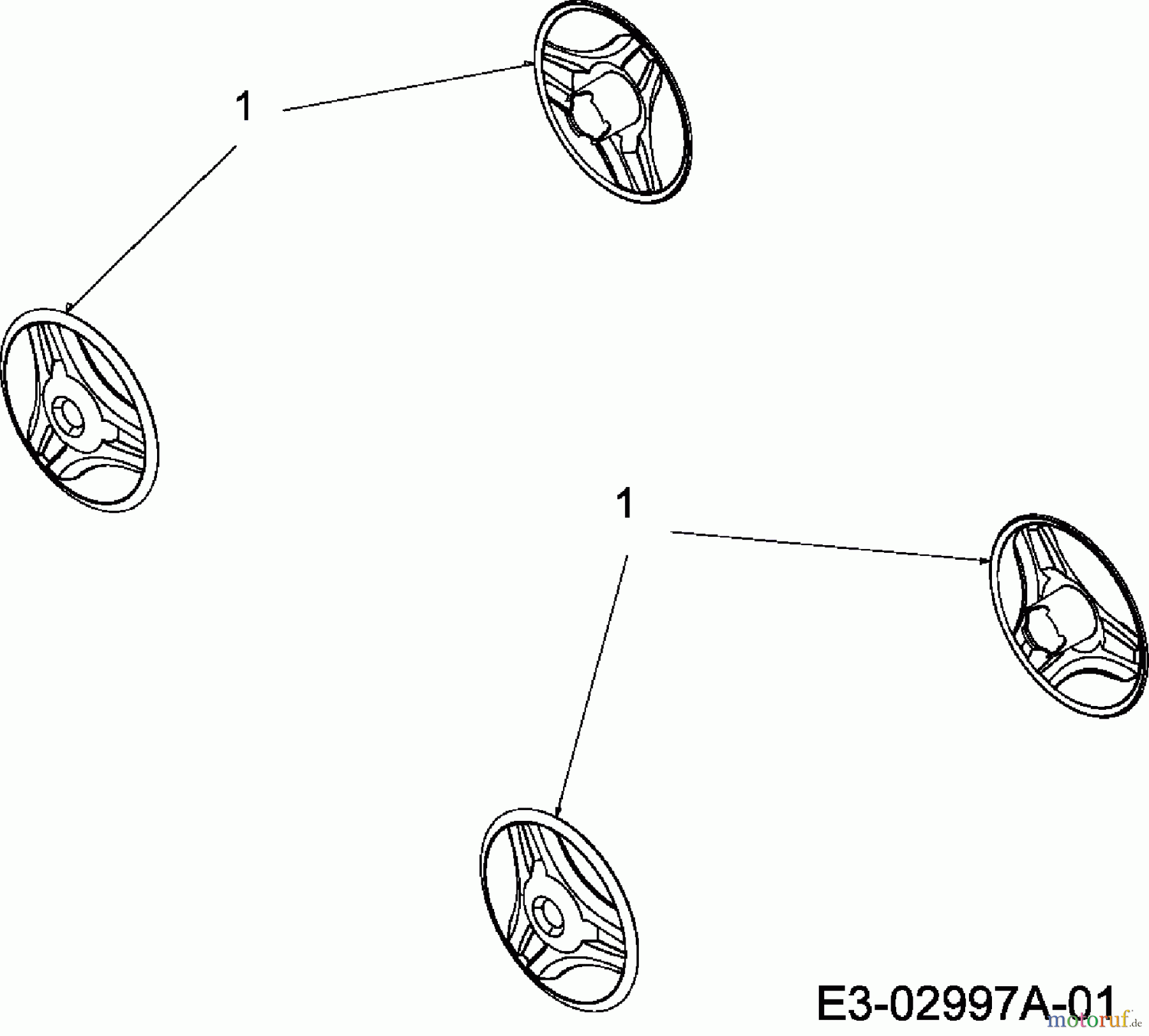 Merox Motormäher mit Antrieb MX 45 BRB 12E-T58R667 (2007) Radkappen