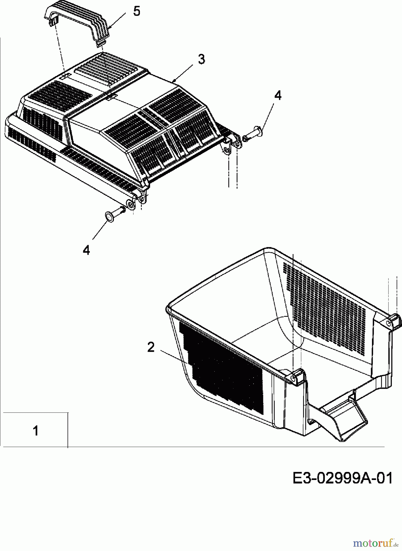  Merox Motormäher mit Antrieb MX 45 BRB 12E-T58R667  (2007) Grasfangkorb