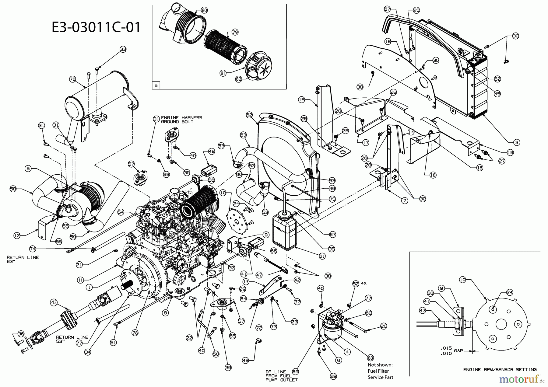 Cub Cadet Kompakttraktoren HDS 5264 54AE52L-603 (2007) Motor, Motorzubehör