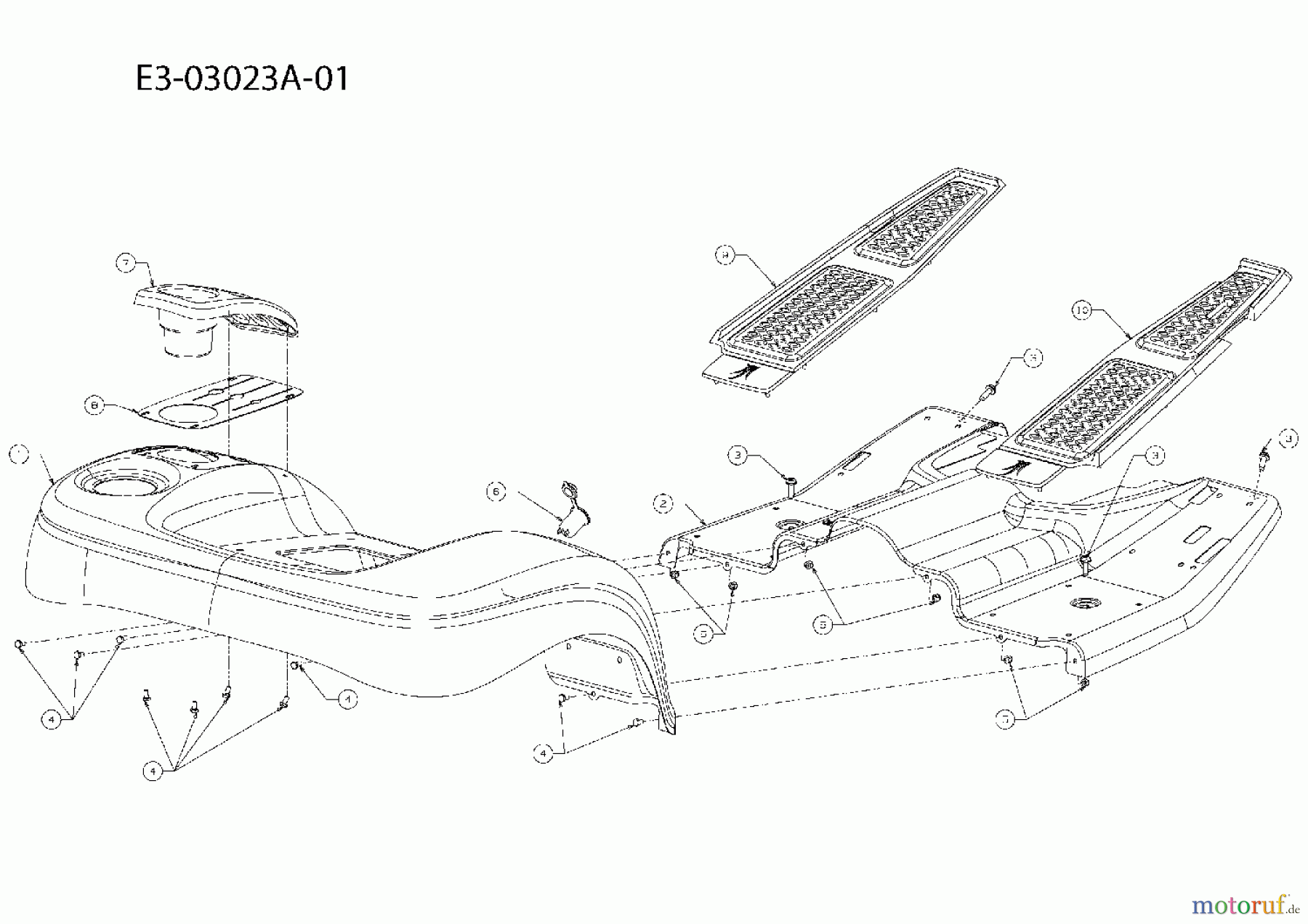 Massey Ferguson Gartentraktoren MF 21-25 GC 14B-692-695 (2007) Sitzwanne