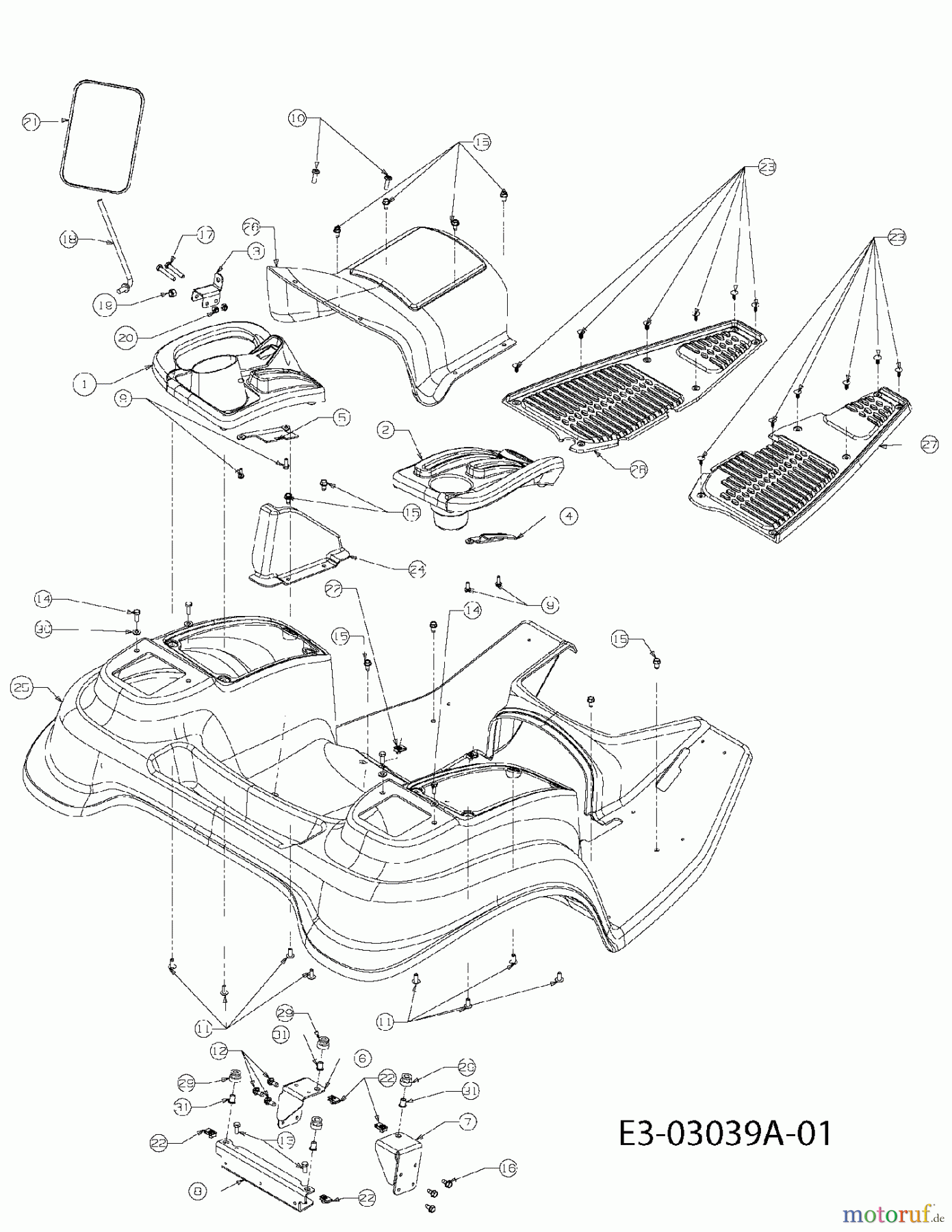  Massey Ferguson Kompakttraktoren MF 22-28 GC 54AD64J-695  (2007) Sitzwanne