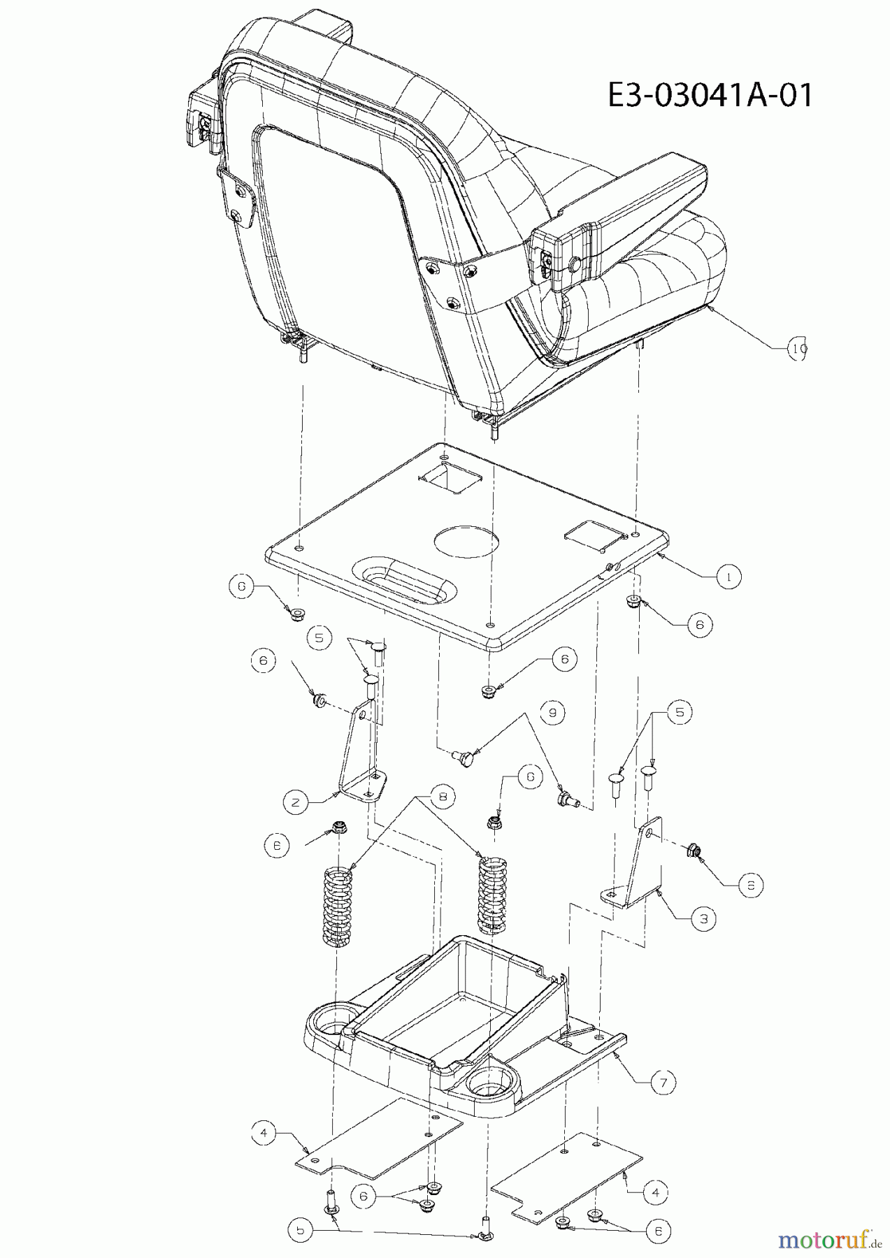  Cub Cadet Gartentraktoren HDS 2205 14A-2D7-603  (2008) Sitz