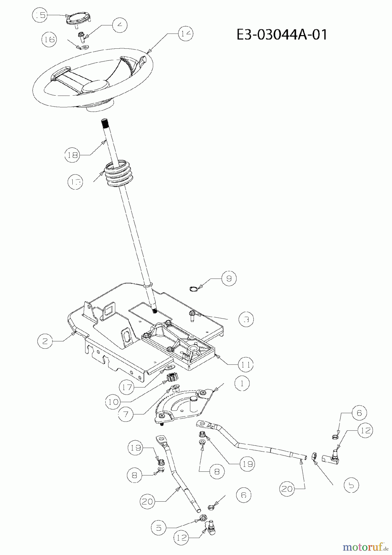  Massey Ferguson Gartentraktoren MF 21-22 GC 14A-2E7-695  (2007) Lenkung