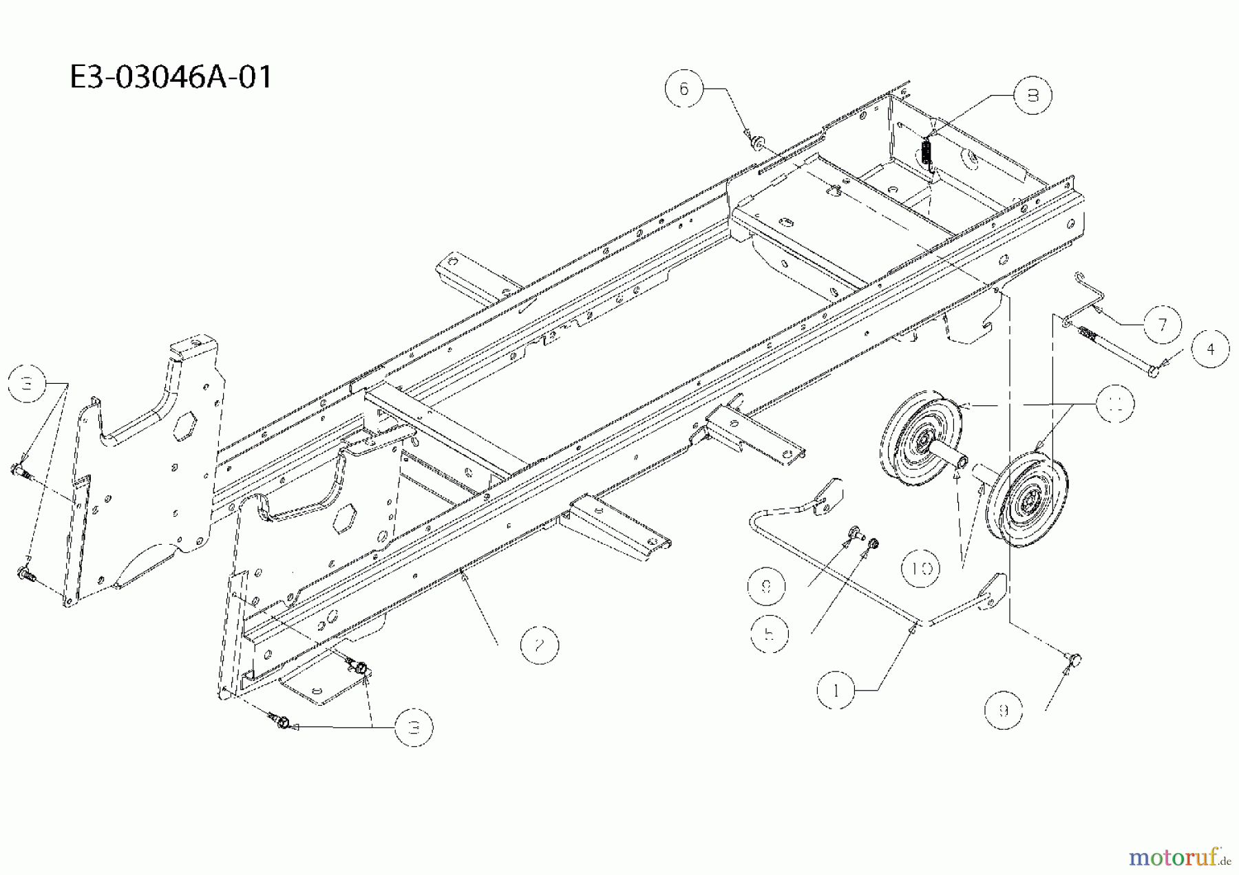  Cub Cadet Gartentraktoren HDS 2205 14A-2E7-603  (2008) Rahmen