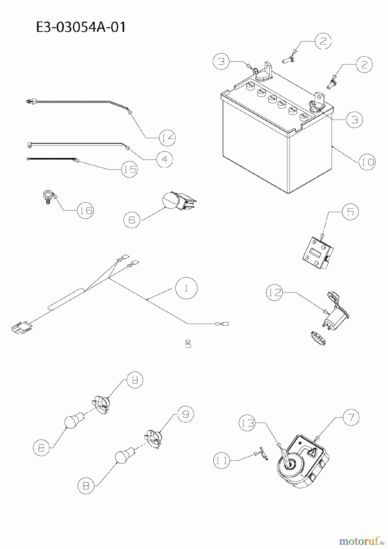  Cub Cadet Gartentraktoren HDS 2205 14A-2D7-603  (2008) Elektroteile