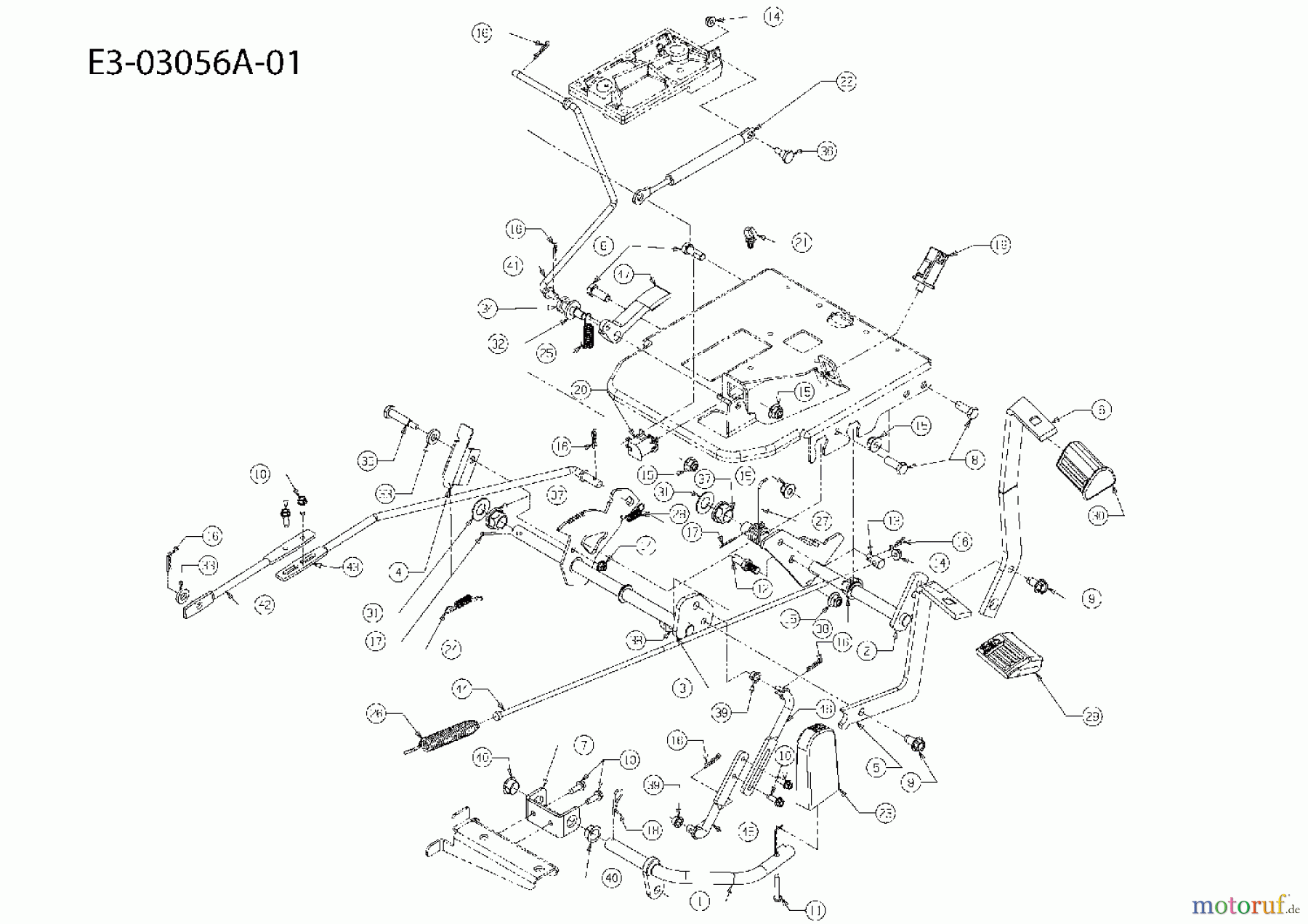  Cub Cadet Gartentraktoren HDS 2205 14A-2E7-603  (2008) Pedale