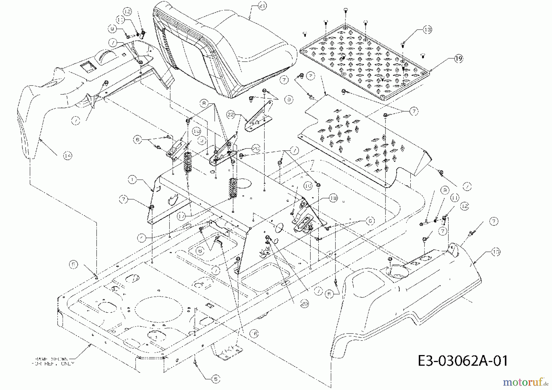 Massey Ferguson Zero Turn MF 50-22 ZT 17AI2ACP695 (2007) Sitz, Verkleidungen