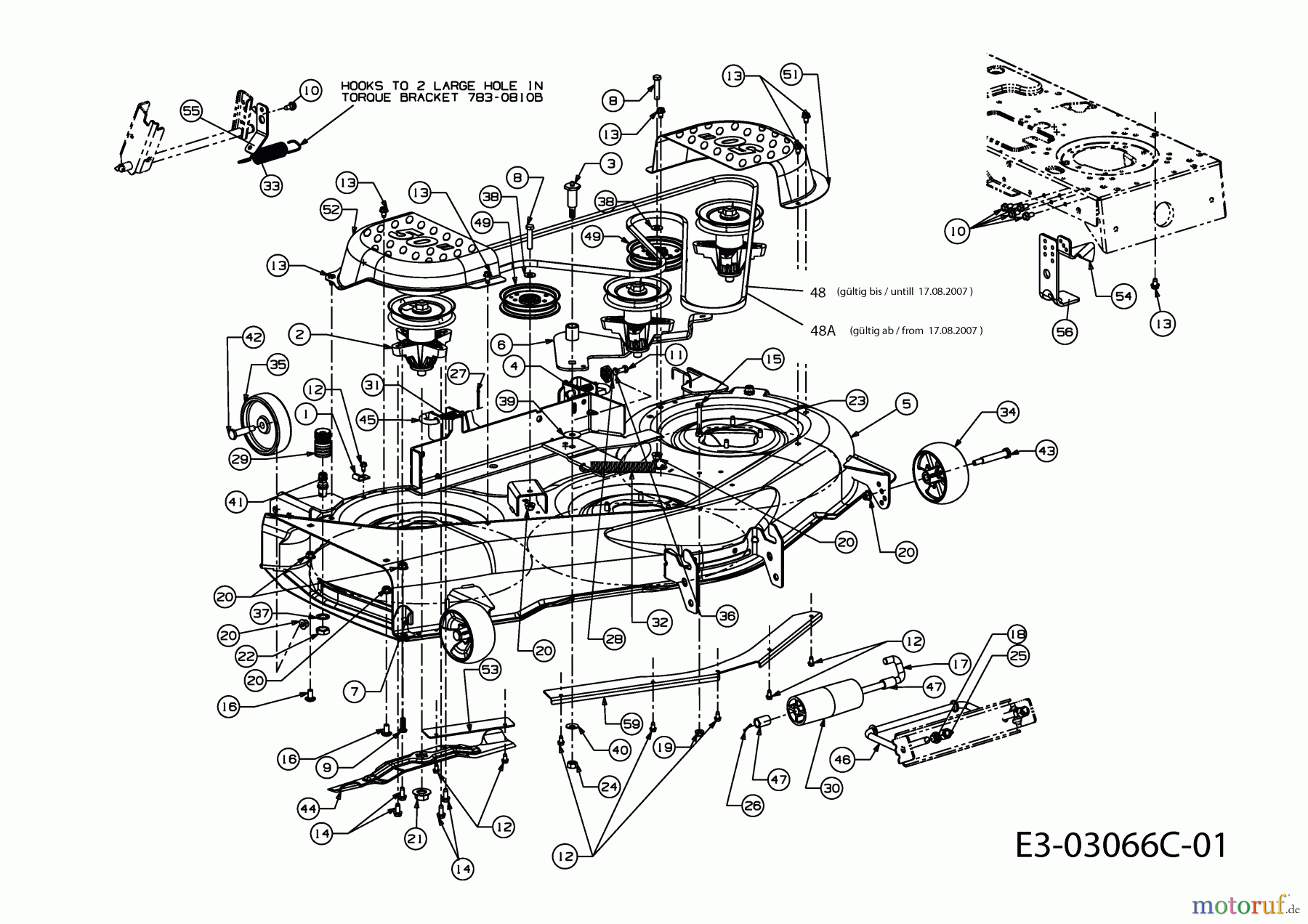 Cub Cadet Gartentraktoren GT 1223 14AB13CP603 (2006) Mähwerk P (50