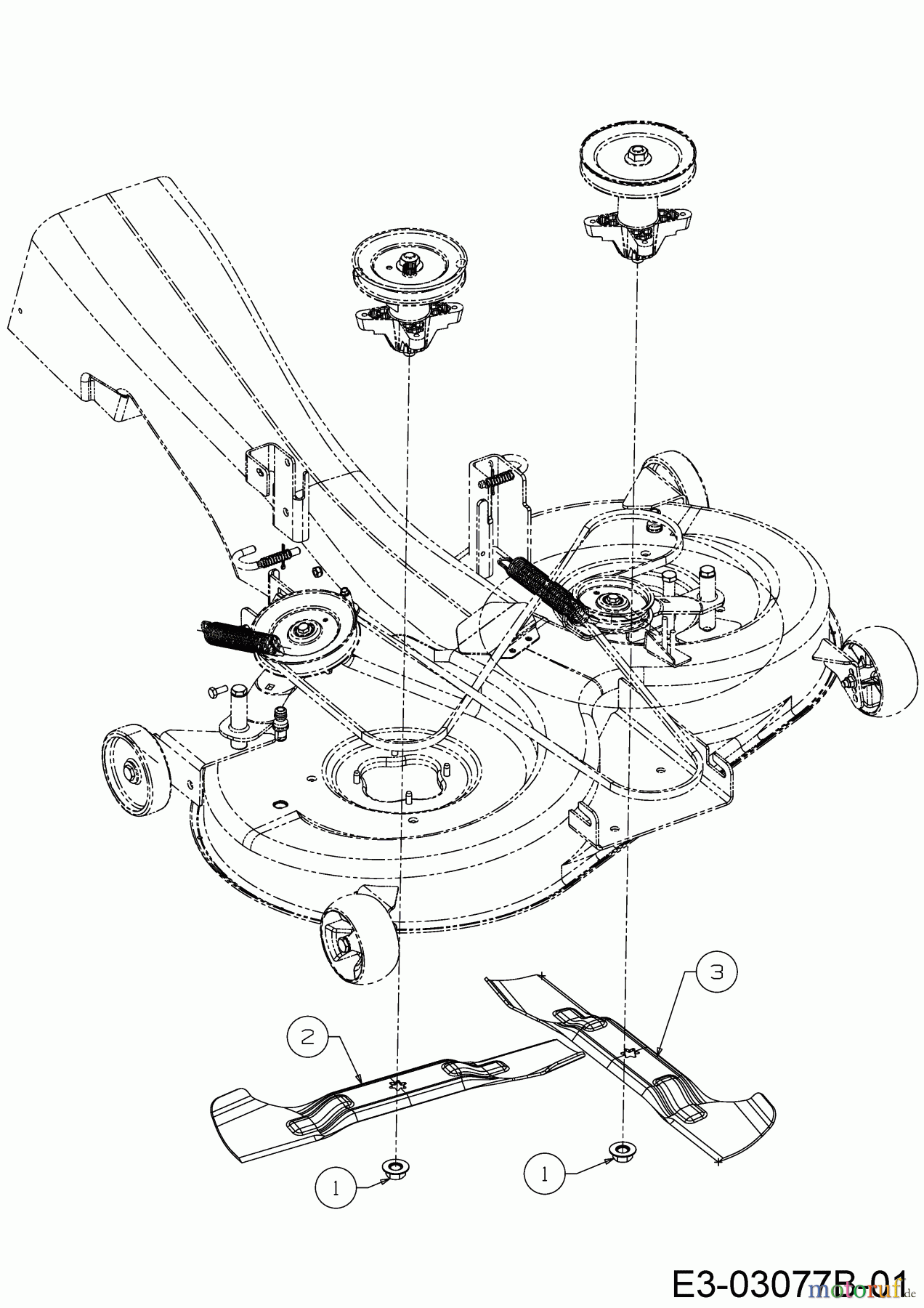MTD Rasentraktoren Gold 200-105 T 13BT76KN615 (2018) Messer