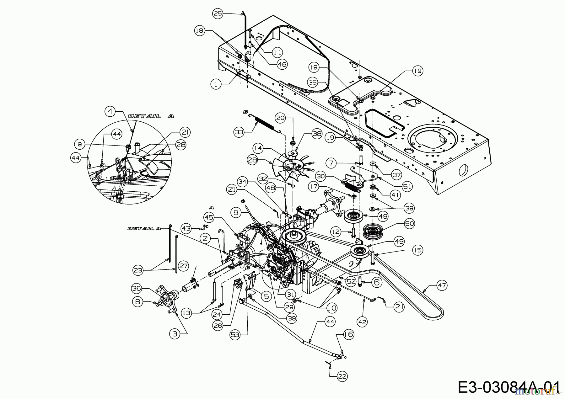 Massey Ferguson Rasentraktoren MF 42-20 SD 13AE11CG695 (2007) Fahrantrieb