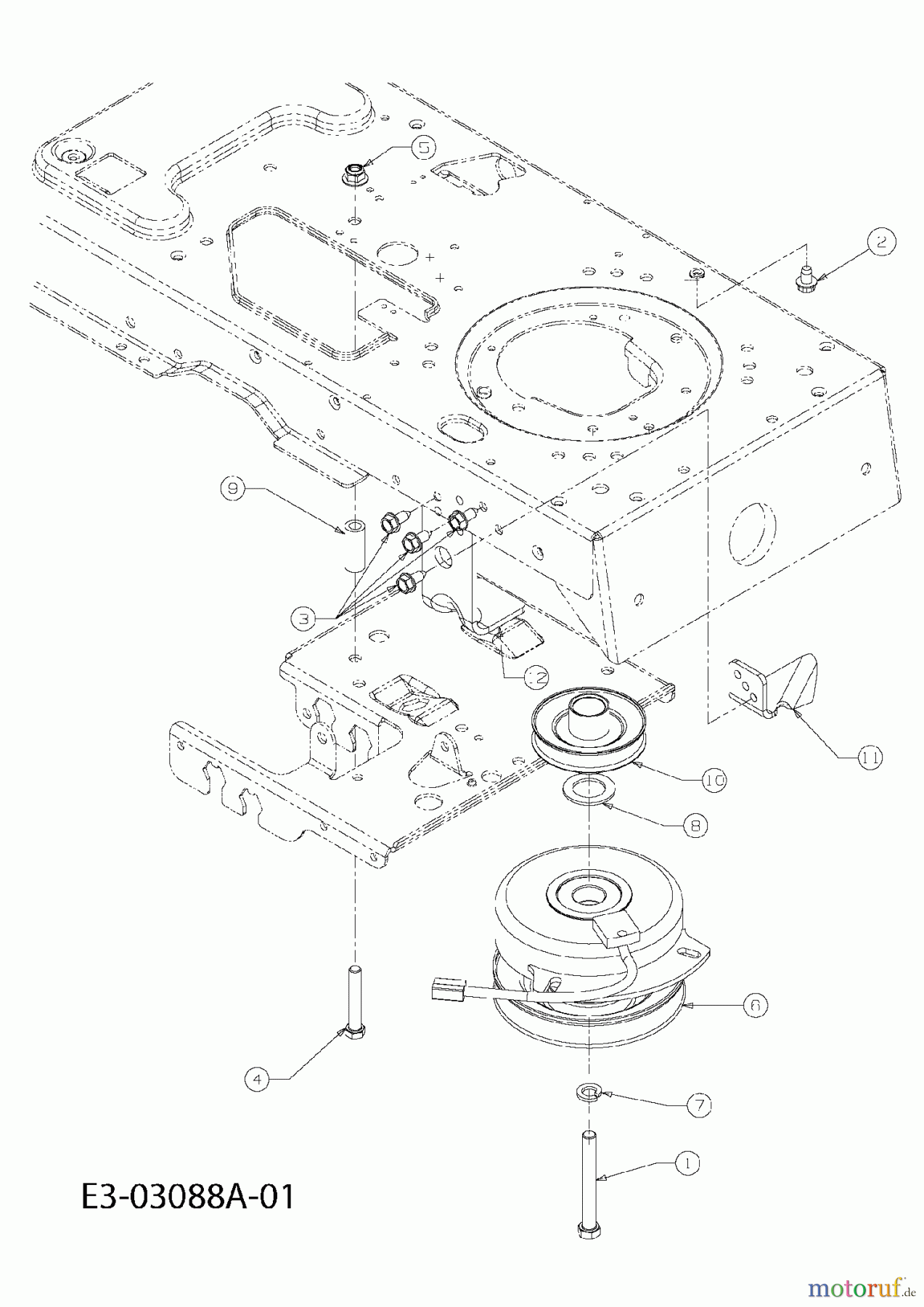 Massey Ferguson Gartentraktoren MF 50-23 SD 14AB13CP695 (2007) Elektromagnetkupplung, Motorkeilriemenscheibe