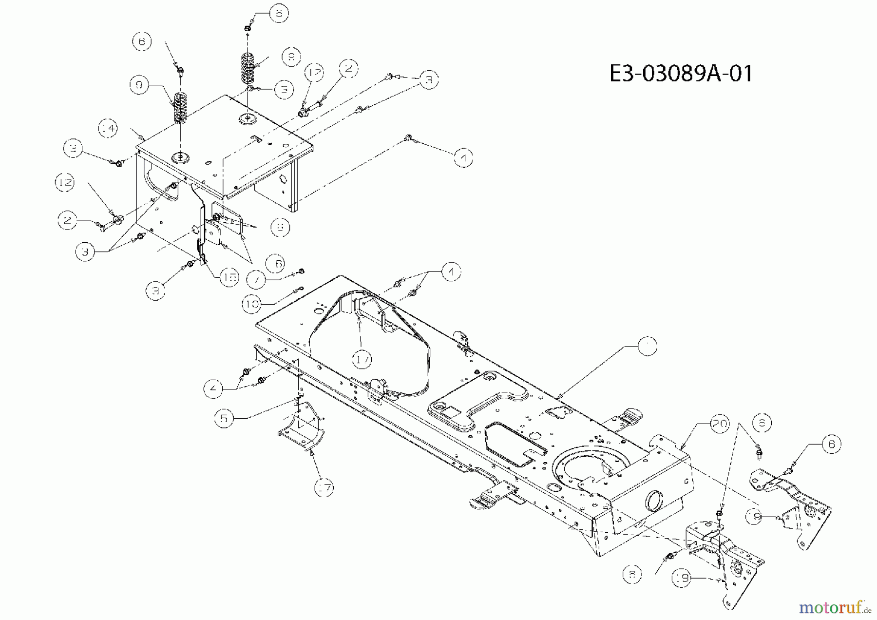 Massey Ferguson Gartentraktoren MF 50-23 SD 14AB13CP695 (2007) Rahmen
