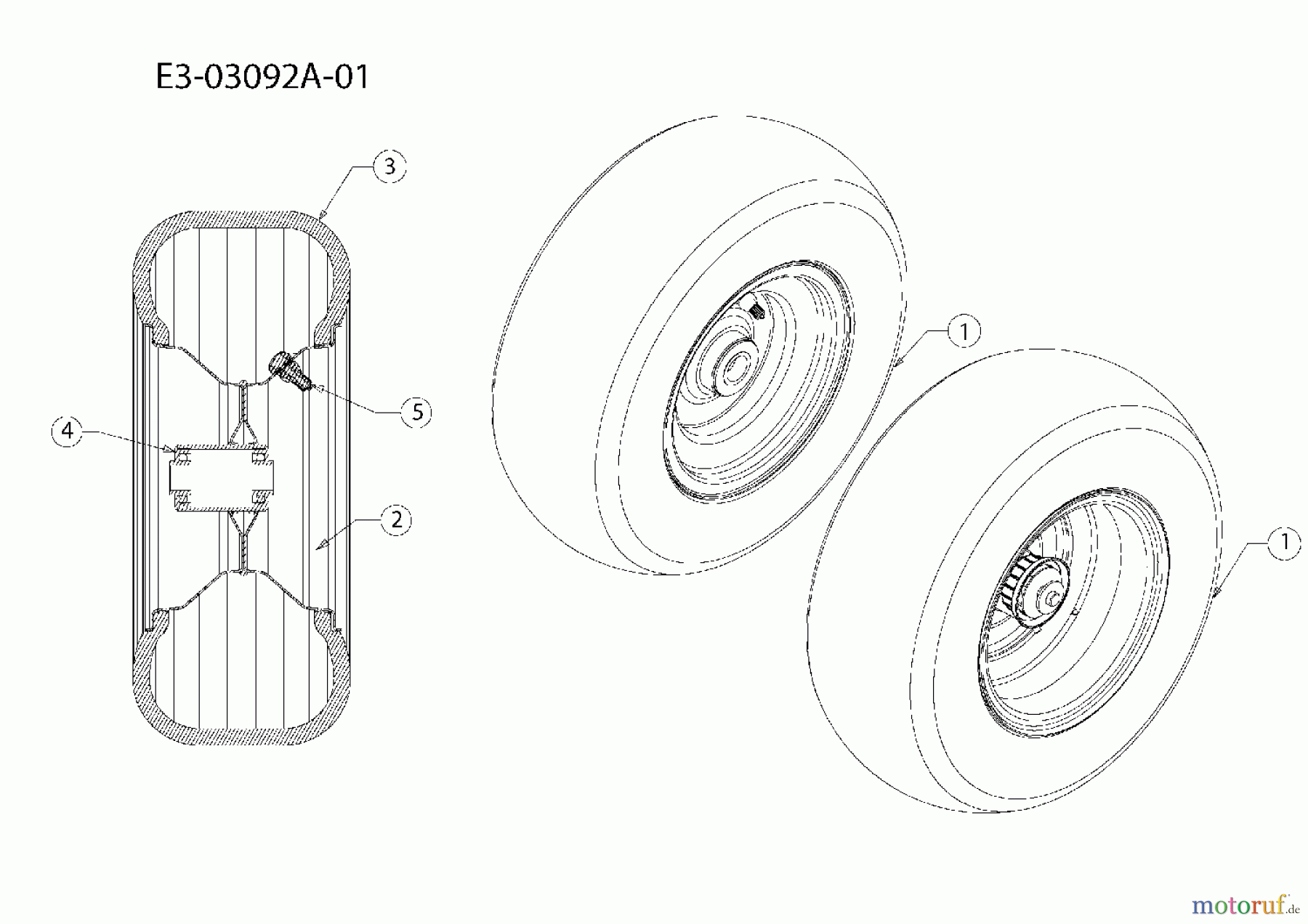 Massey Ferguson Gartentraktoren MF 50-23 SD 14AB13CP695 (2007) Räder vorne 16x6.5 bis 01.11.2004