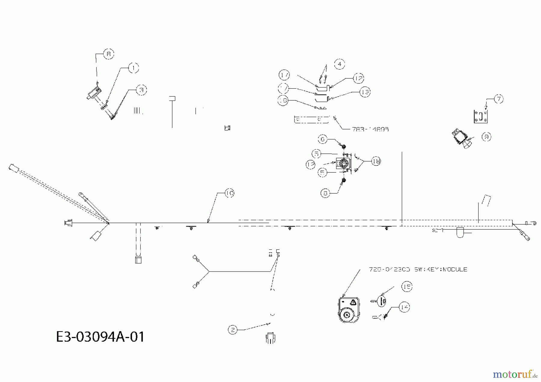  Massey Ferguson Rasentraktoren MF 38-15 SD 13AV11CF695  (2007) Elektroteile