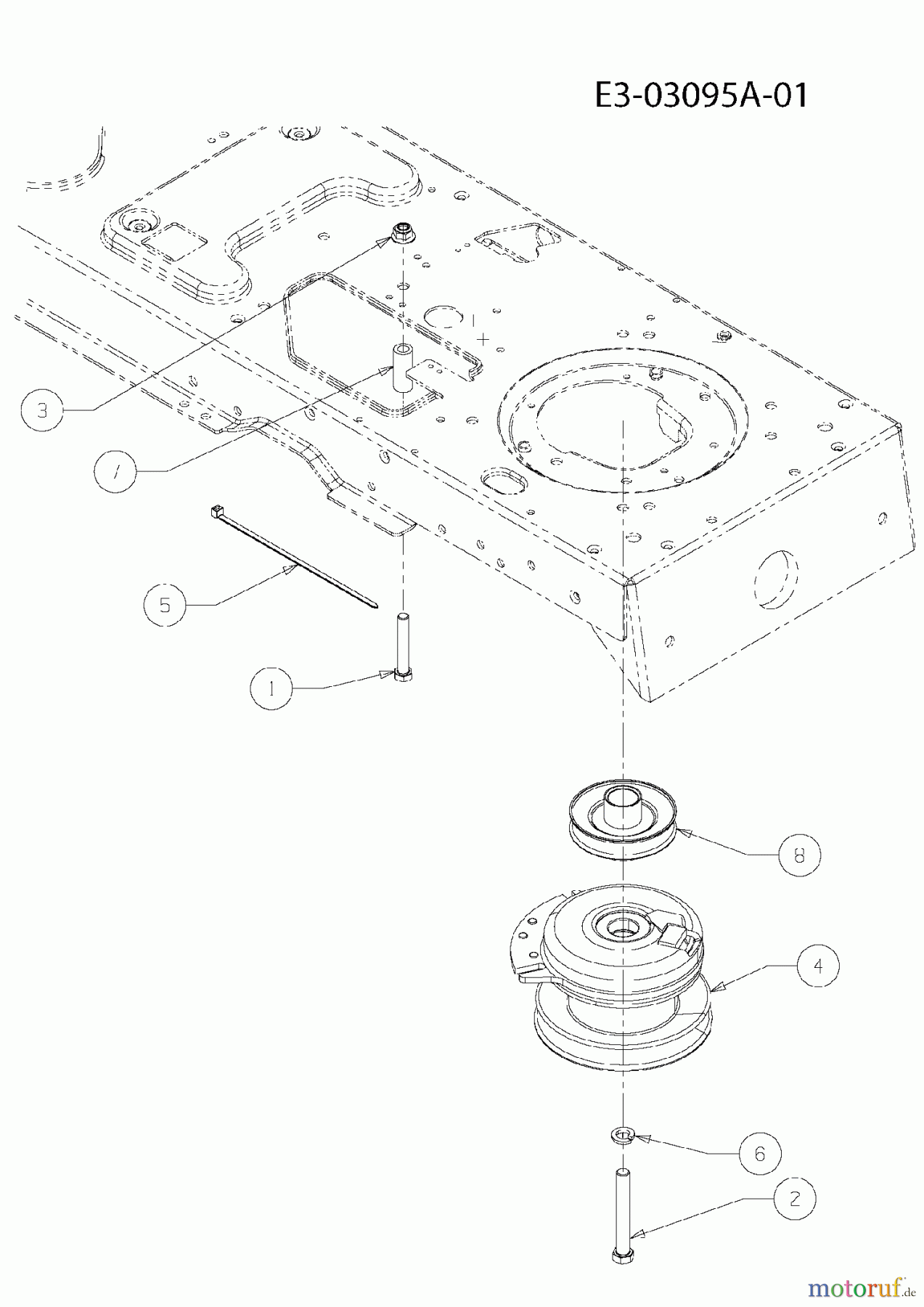 Massey Ferguson Rasentraktoren MF 42-20 SD 13AE11CG695 (2007) Elektromagnetkupplung, Motorkeilriemenscheibe