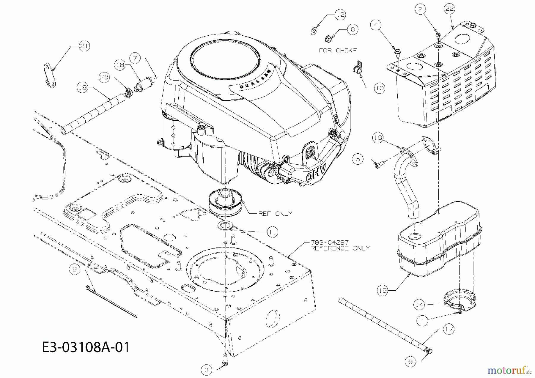 Massey Ferguson Rasentraktoren MF 38-15 SD 13AV11CF695 (2007) Motorzubehör