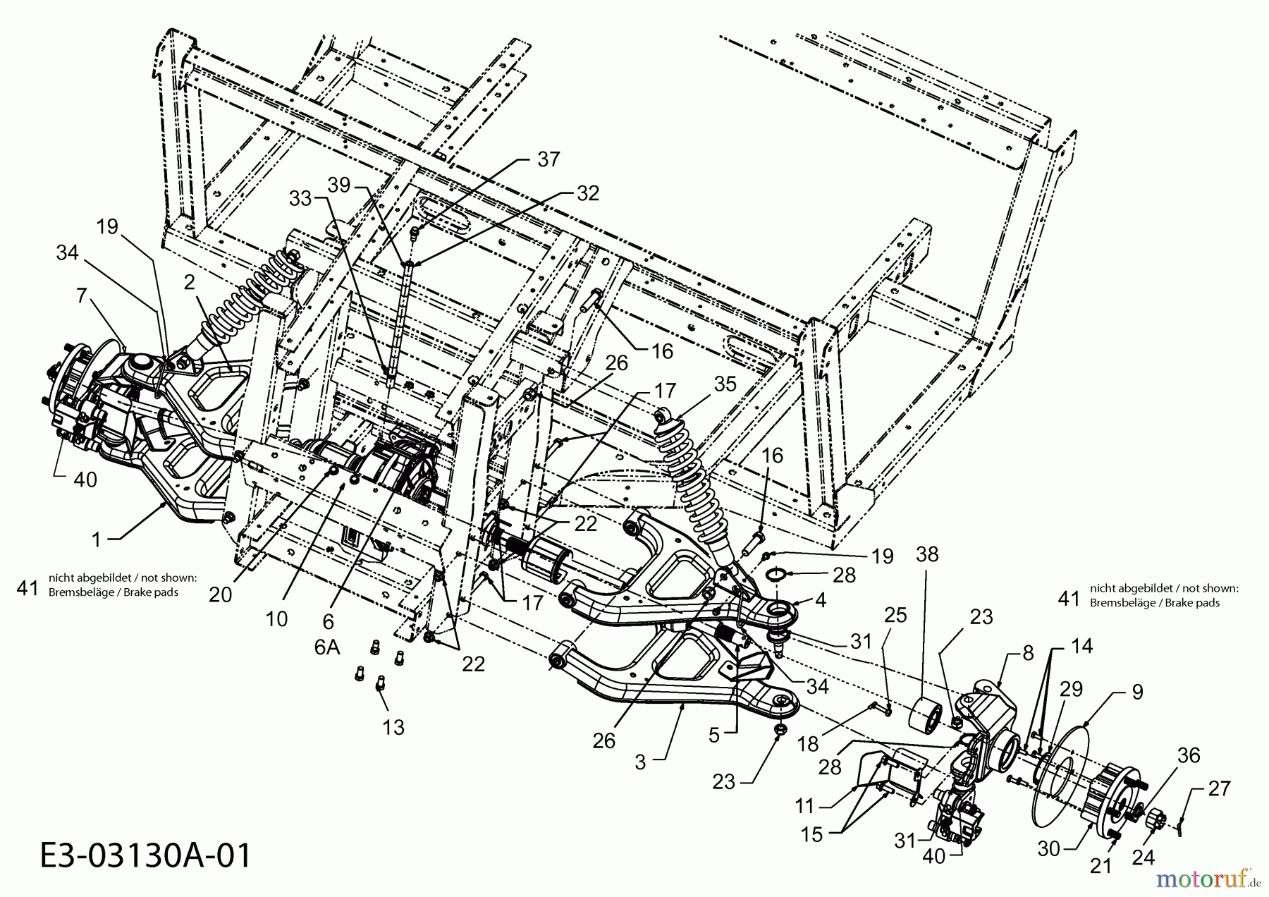 Massey Ferguson Utility Vehicle MF 20 MD 37AP468D695 (2007) Bremse vorne, Differential vorne, Vorderachse