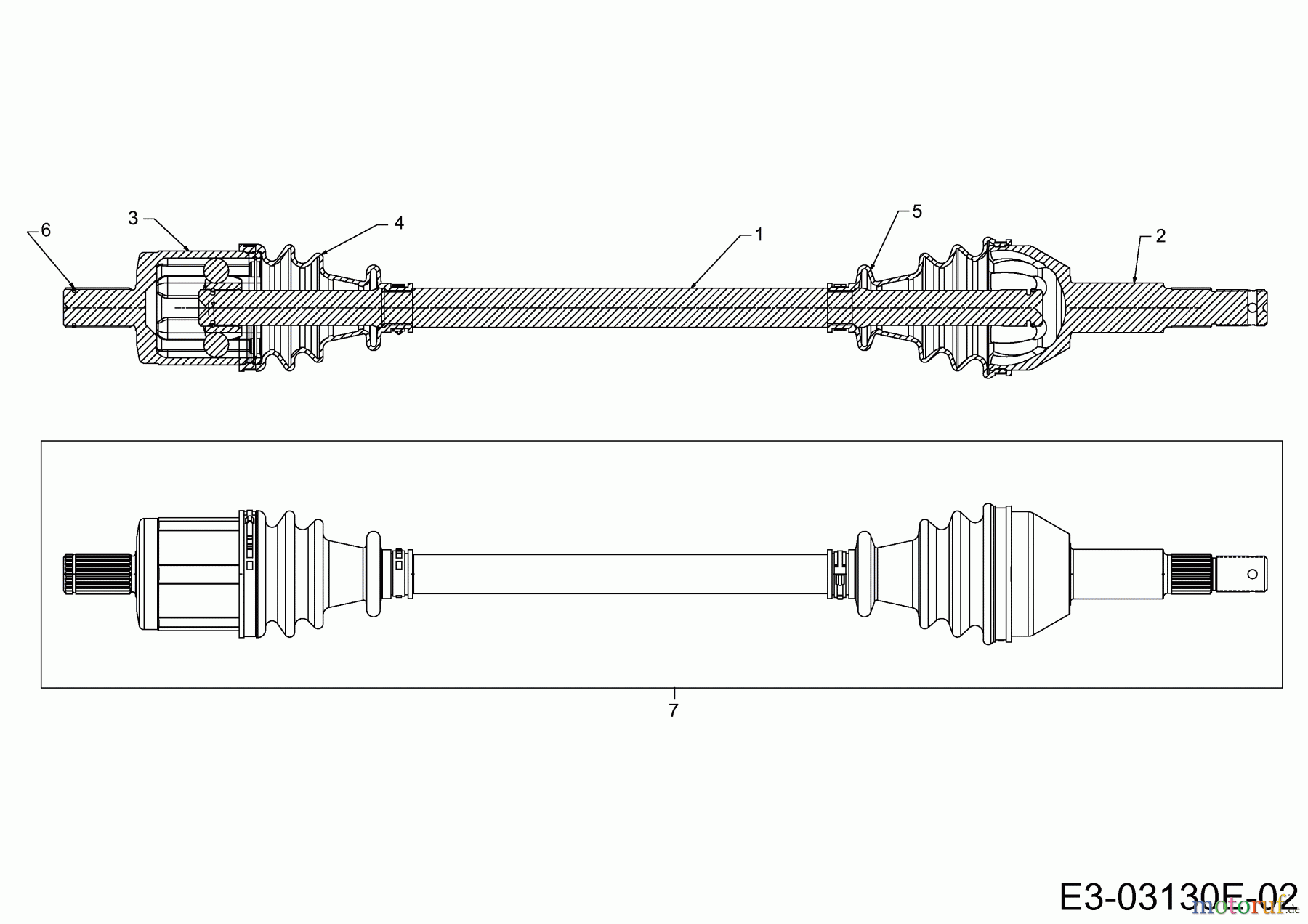  Cub Cadet Utility Vehicle 4x4 Cubstyle 37AK466D603  (2012) Differential vorne