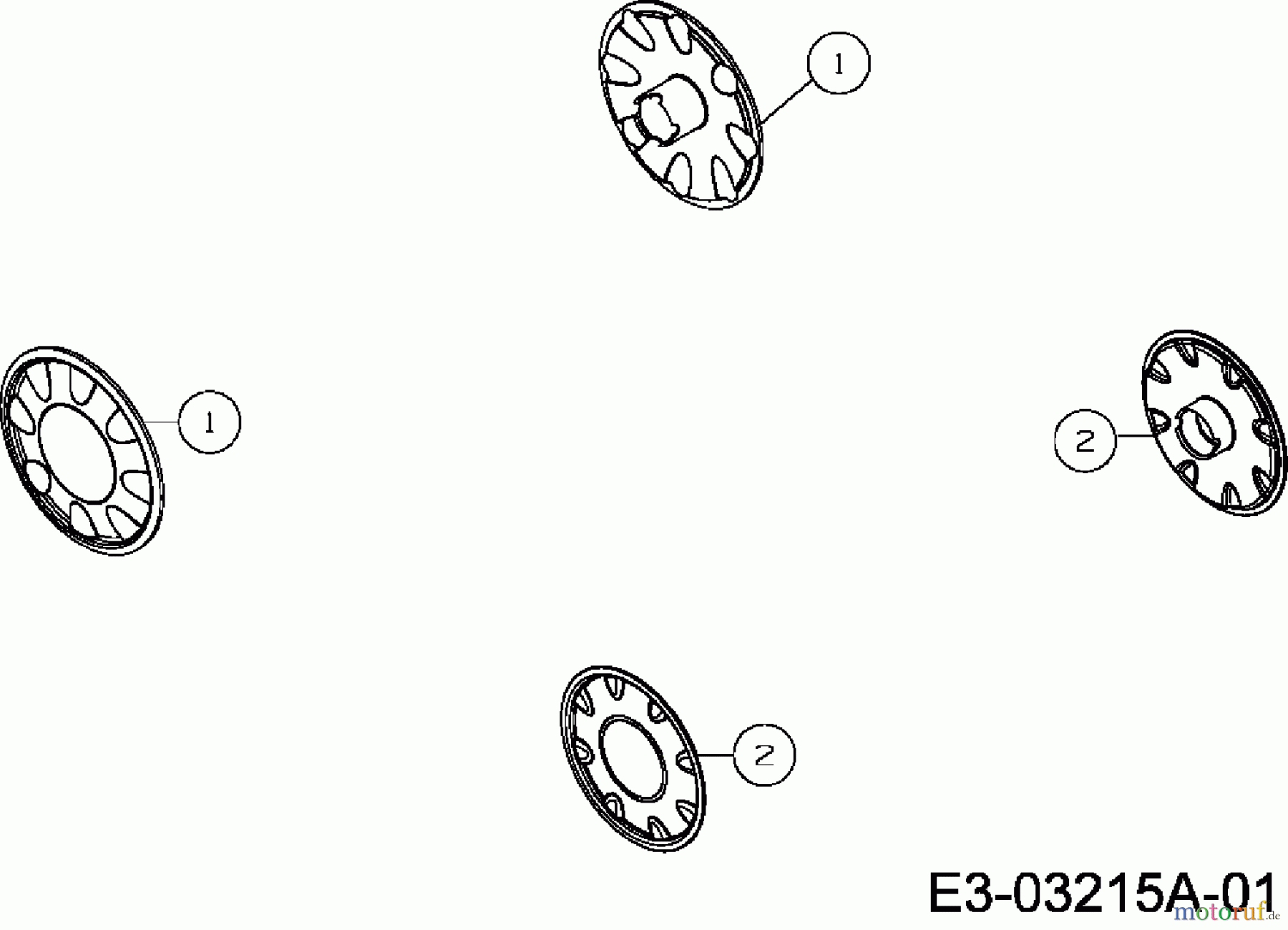 Budget Motormäher mit Antrieb BBM 46 R-OHV 12C-J2MD619 (2008) Radkappen
