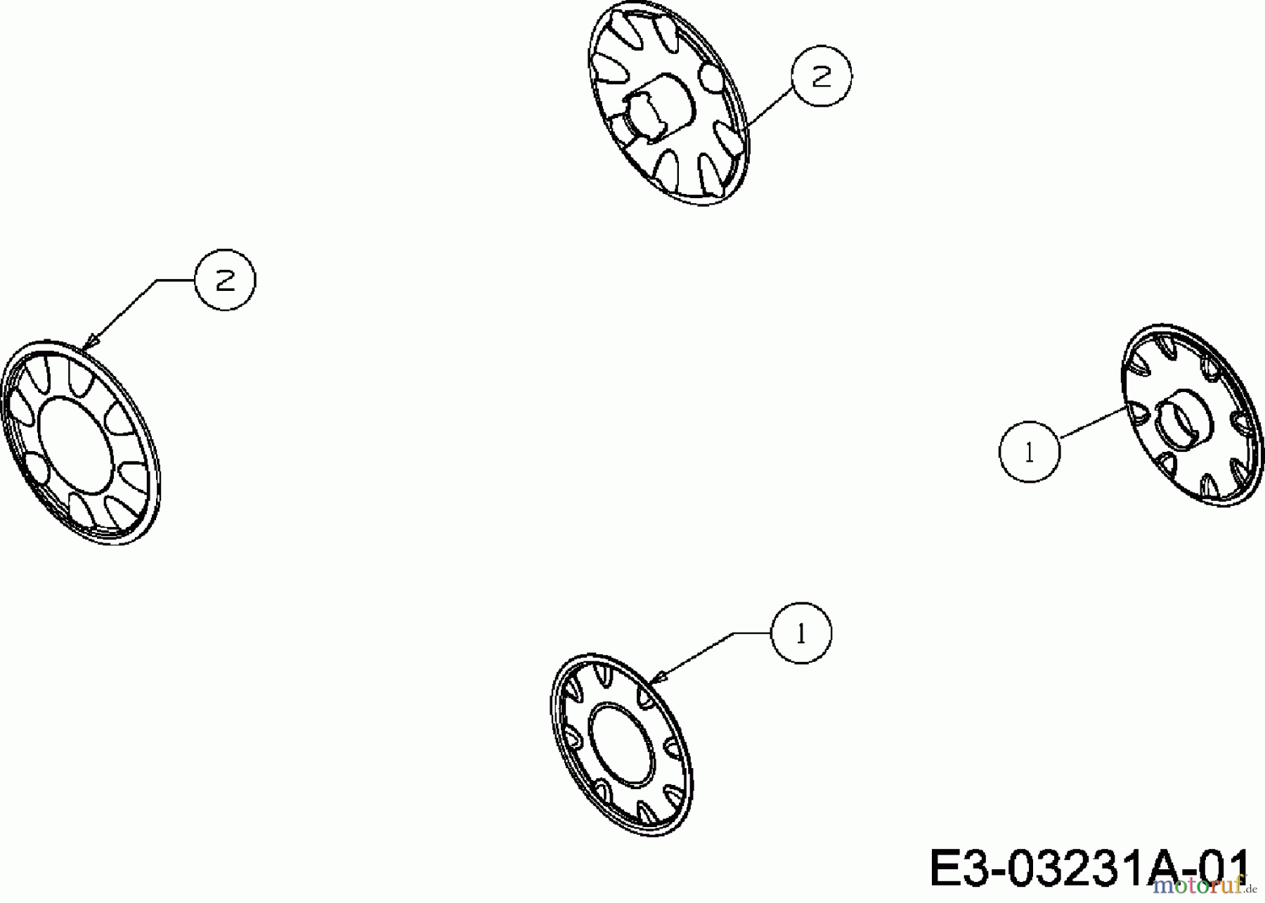 Yard-Man Motormäher mit Antrieb YM 6019 SPK 12A-167D643 (2007) Radkappen