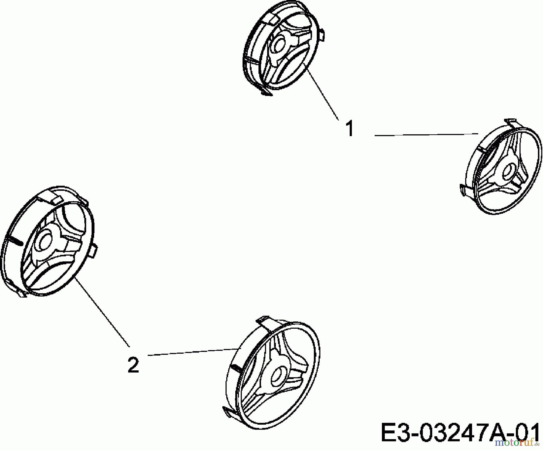  Merox Elektromäher MX 33 E 18D-M4D-667  (2009) Radkappen