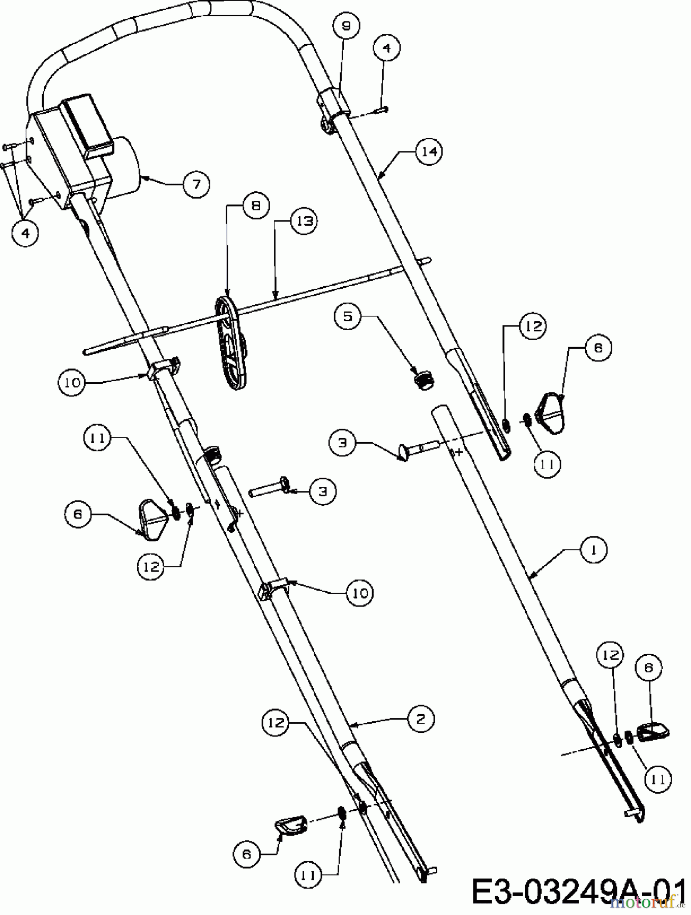 Garda Elektromäher GER 330 18C-M4D-666 (2007) Holm