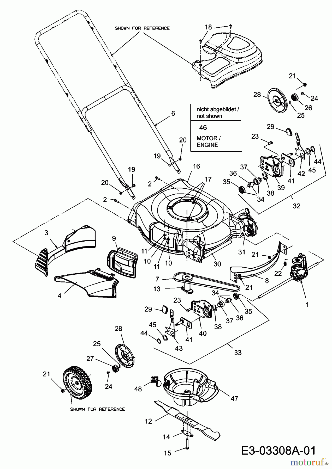 MTD Motormäher mit Antrieb SP 53 GHWO 12A-56MF676 (2007) Grundgerät